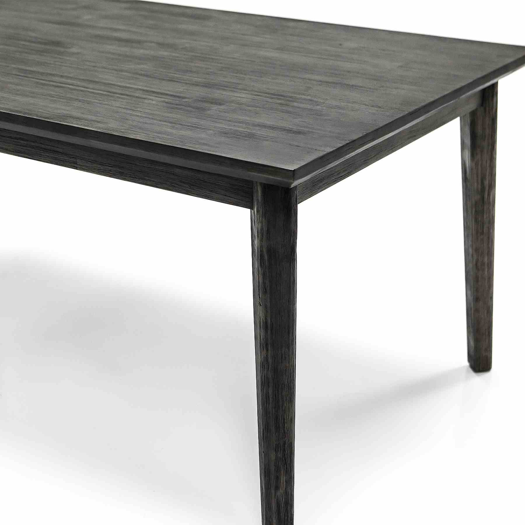 Toledo Mid-Century Tundra Gray Acacia Dining Table - Image 2