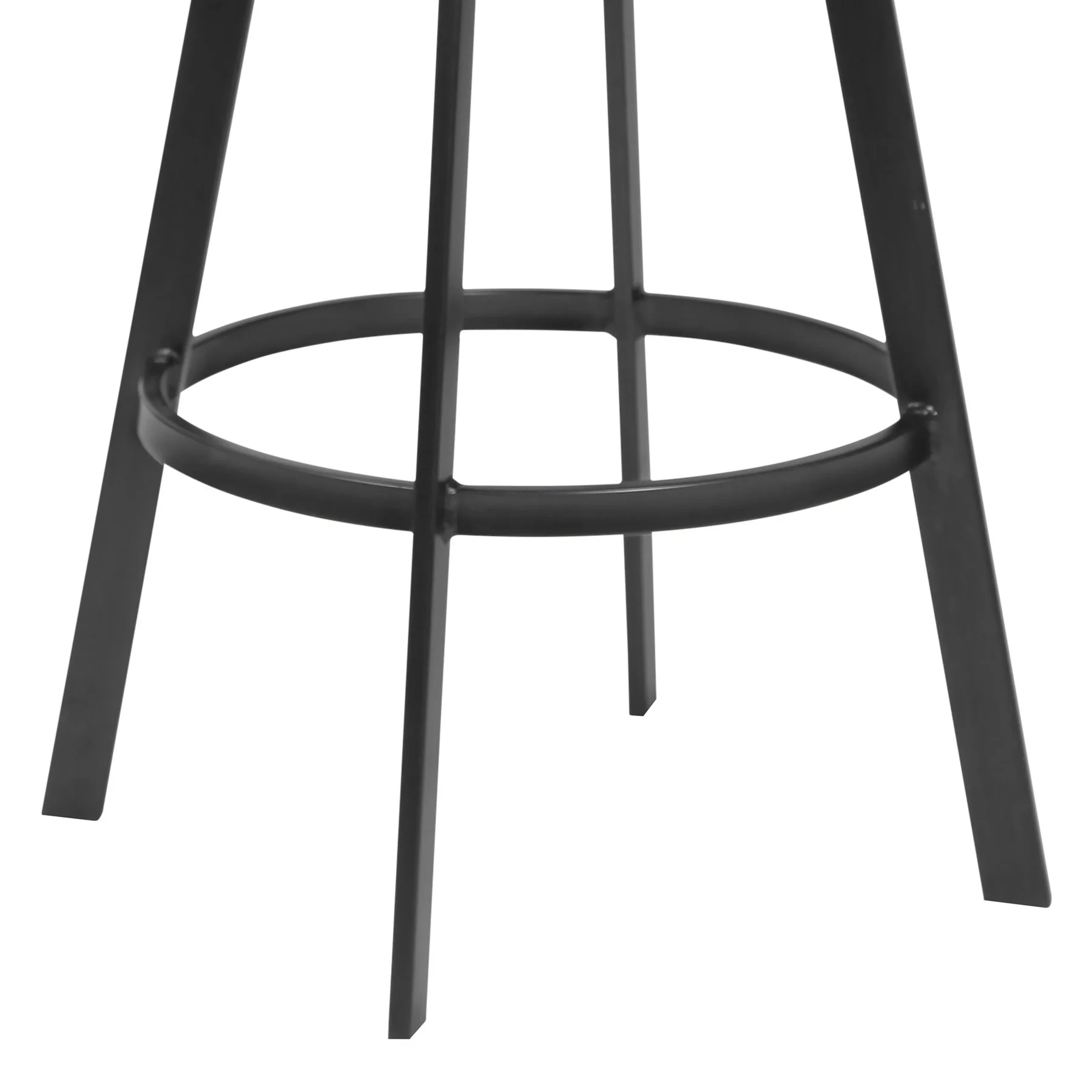 Topeka 26" Counter Height Barstool in Mineral Finish and Gray Walnut Wood Seat - Image 3