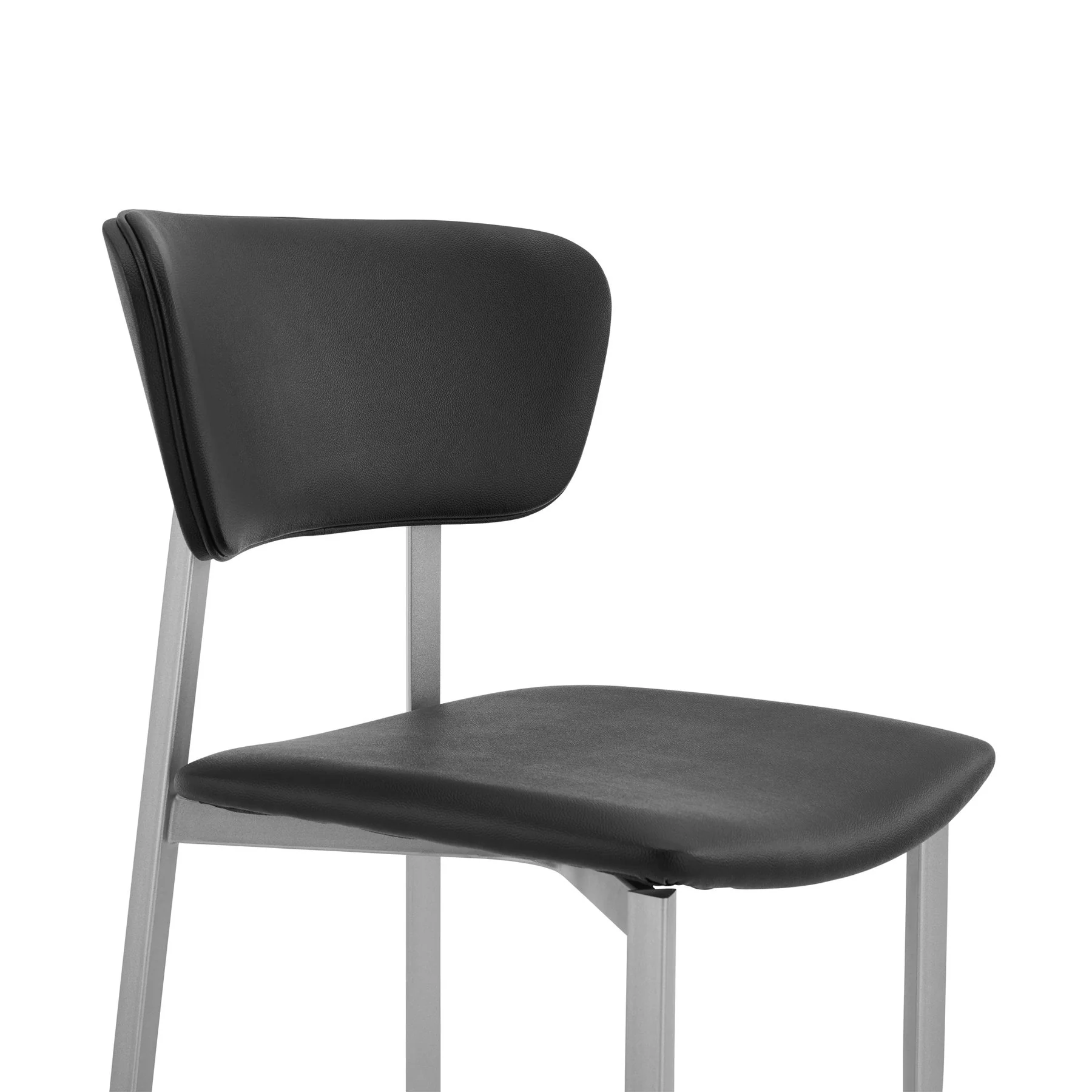 Tori Black Fabric and Metal Dining Room Chairs - Set of 2 - Image 4