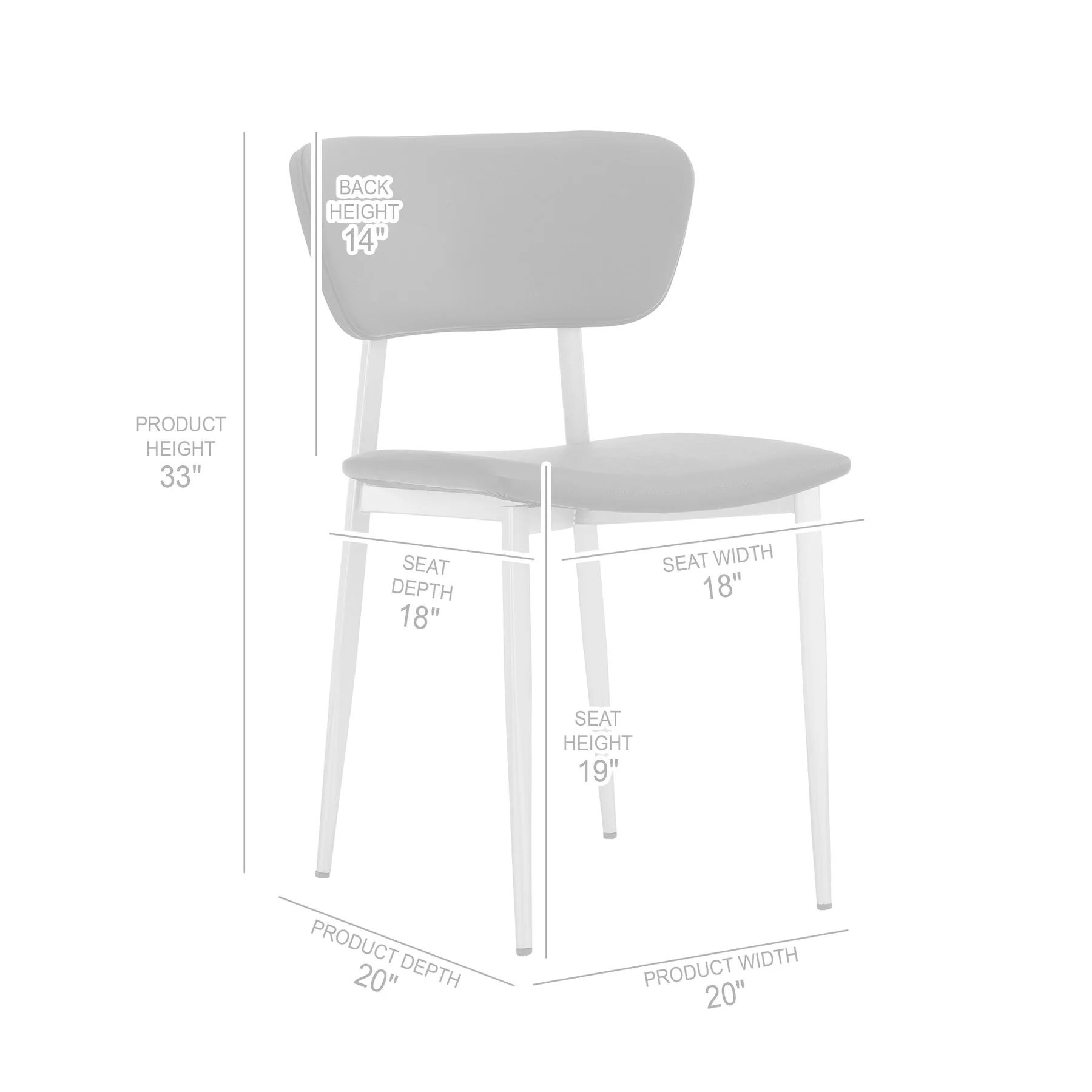 Tori Black Fabric and Metal Dining Room Chairs - Set of 2 - Image 7
