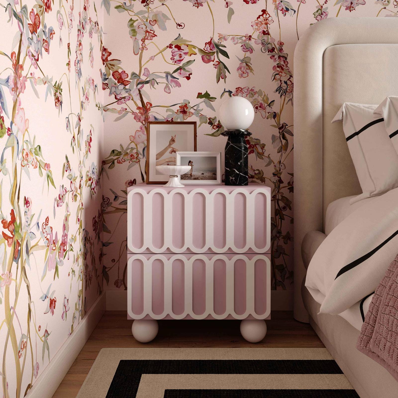 Tori Motif Mauve Nightstand - Image 2