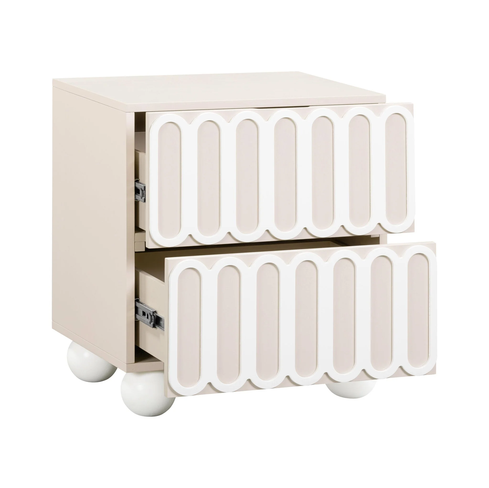 Tori Motif Taupe Nightstand - Image 6