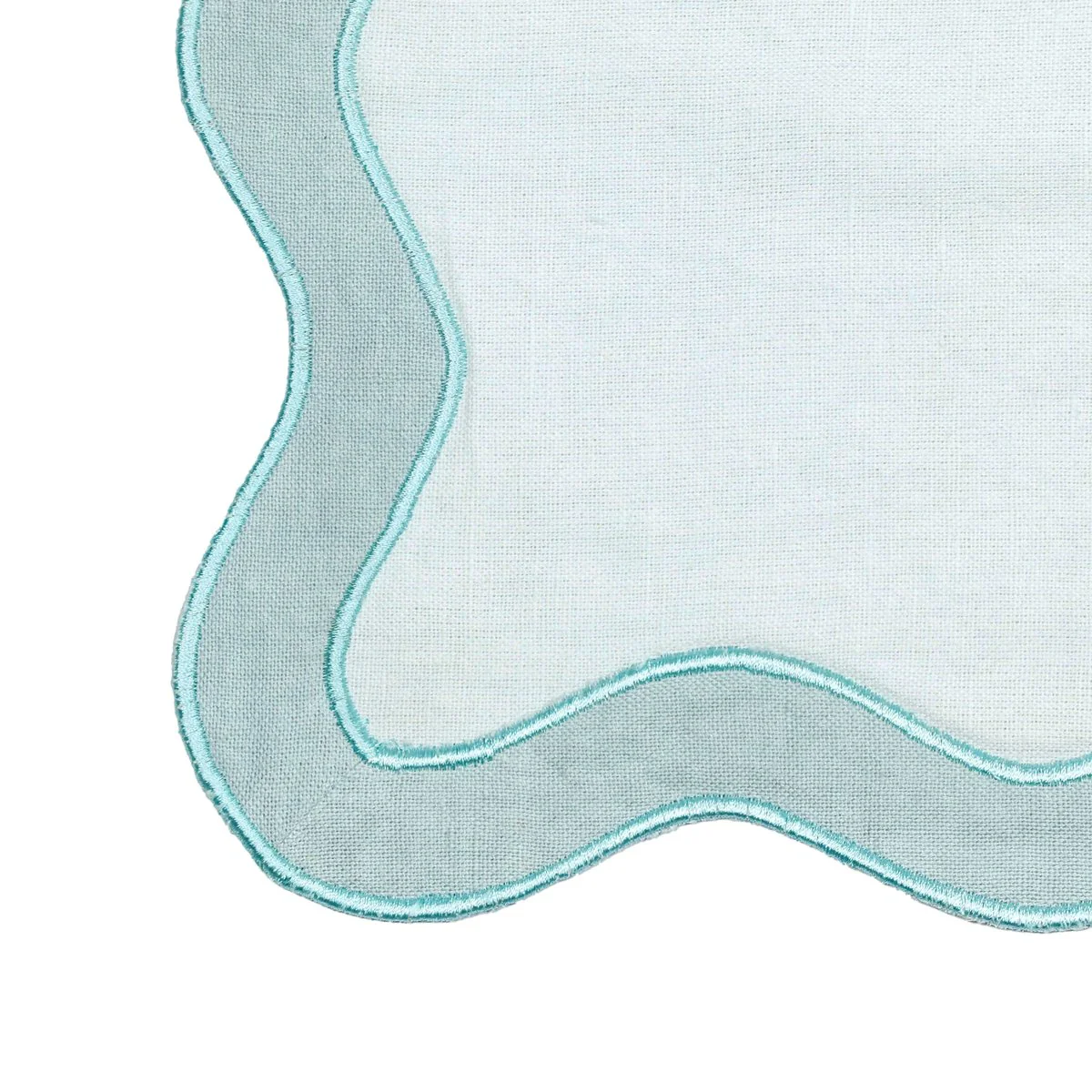 TOV Sea Blue Wavy Challah Cover - Image 4