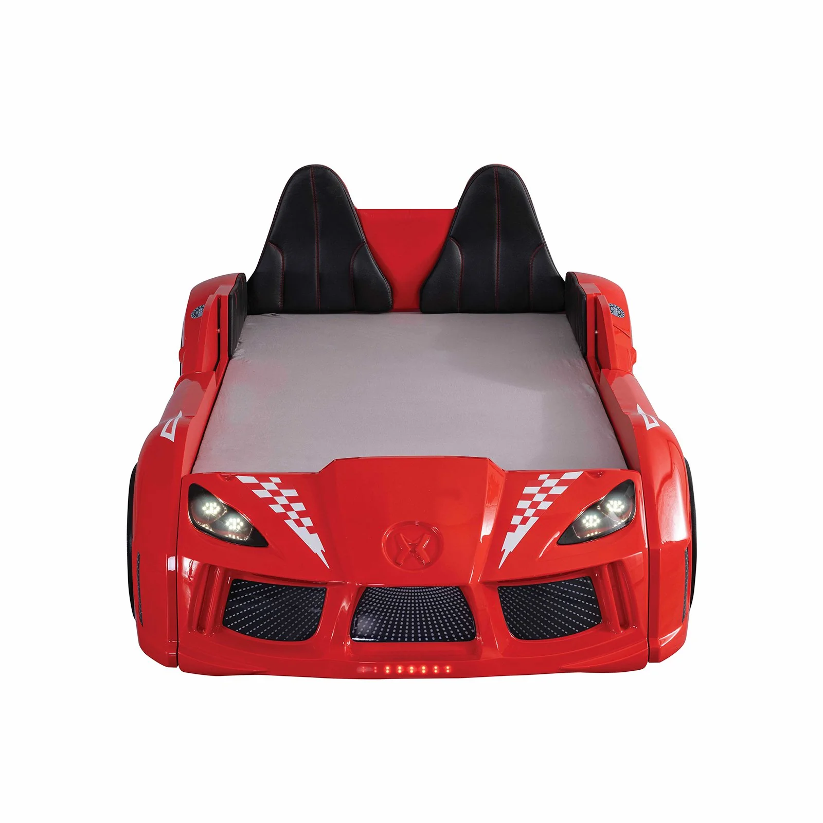 Trackster Twin Car Bed, Red - Image 4