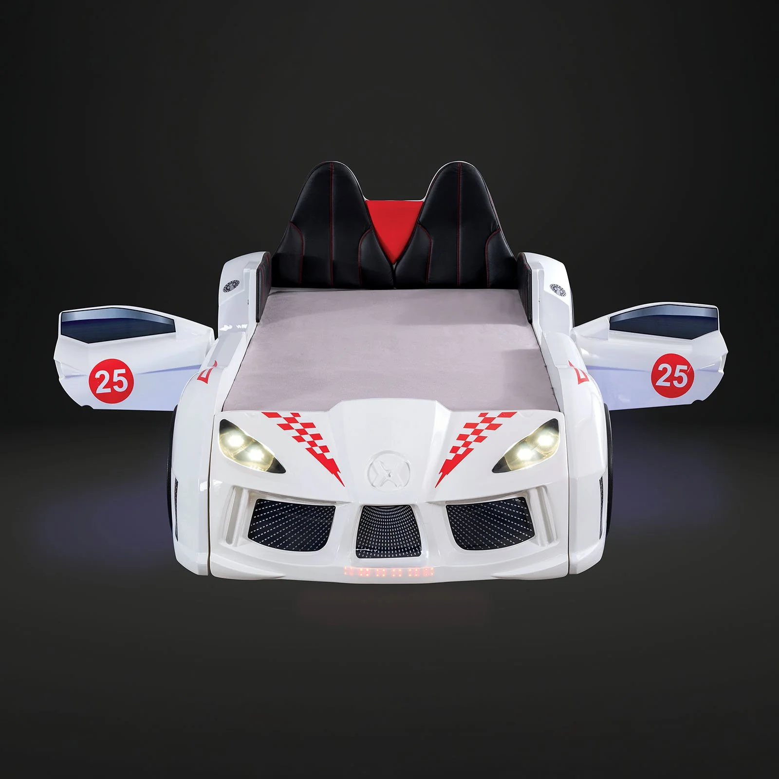 Trackster Twin Car Bed, White - Image 5