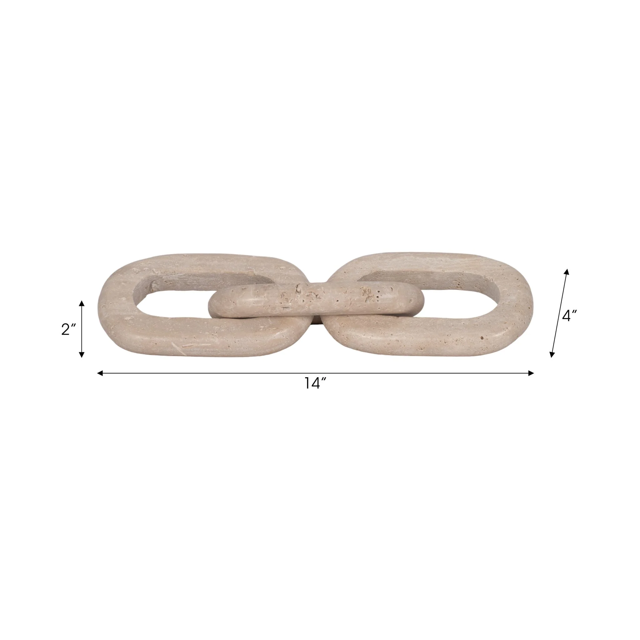 Travertine, 14" 3 Link Chain Decor, Tan - Image 8