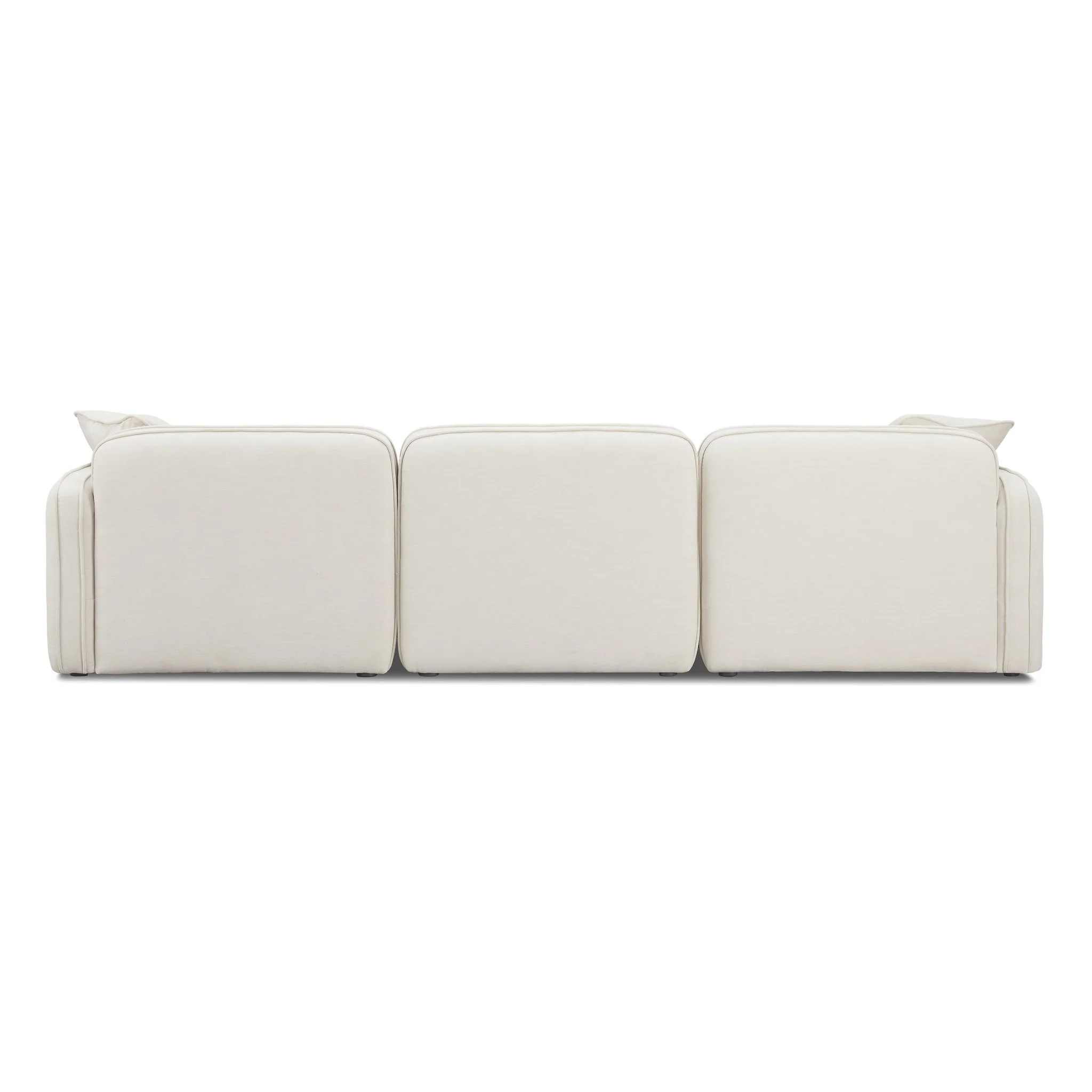 Travie Sand Upcycled Linen 4-Piece Modular Sectional - Image 8