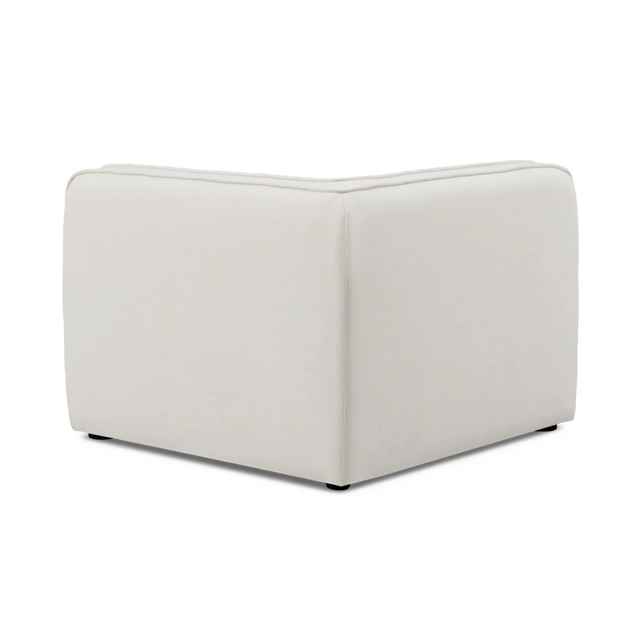 Travie Sand Upcycled Linen Corner Chair - Image 3