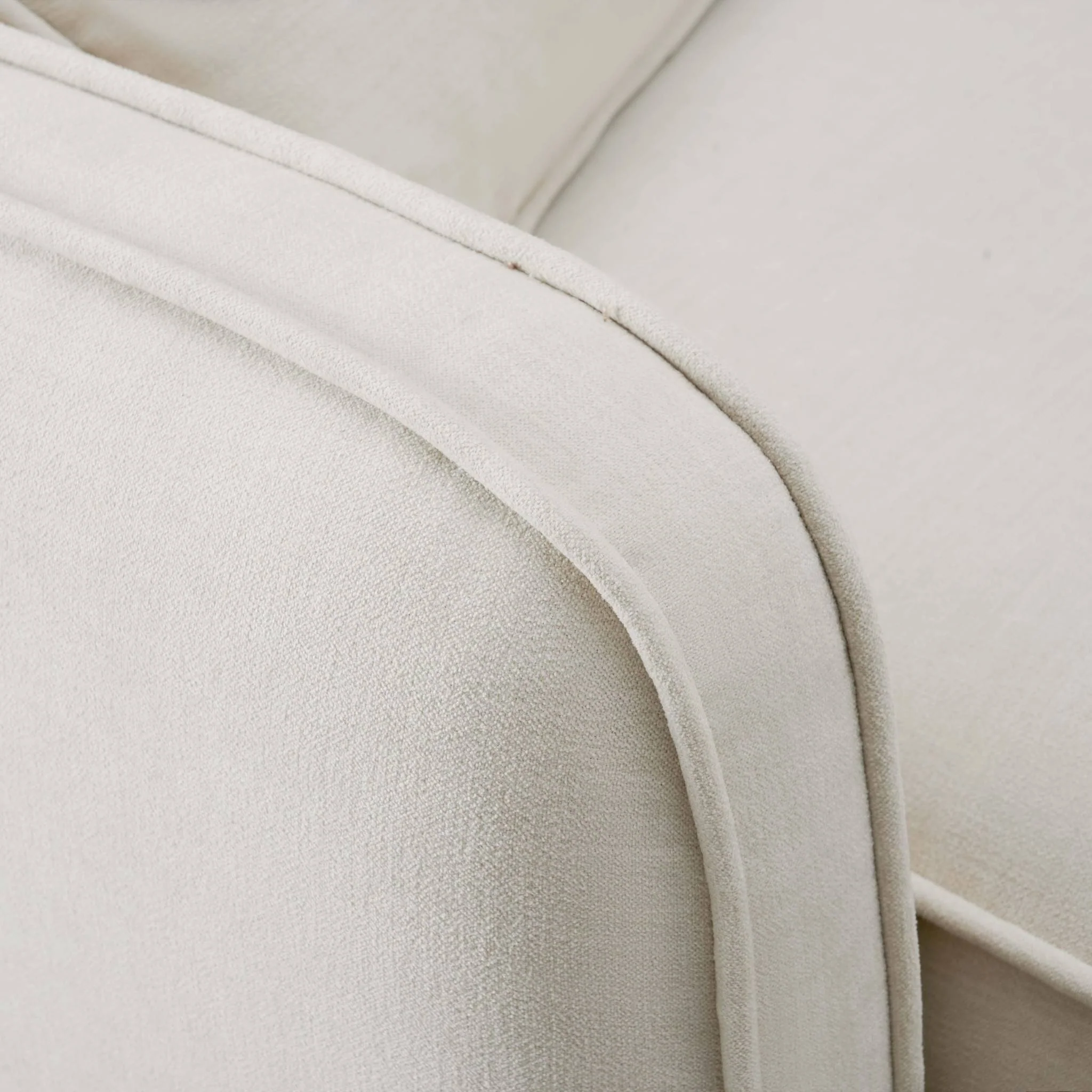 Travie Sand Upcycled Linen LAF Corner Chair - Image 4
