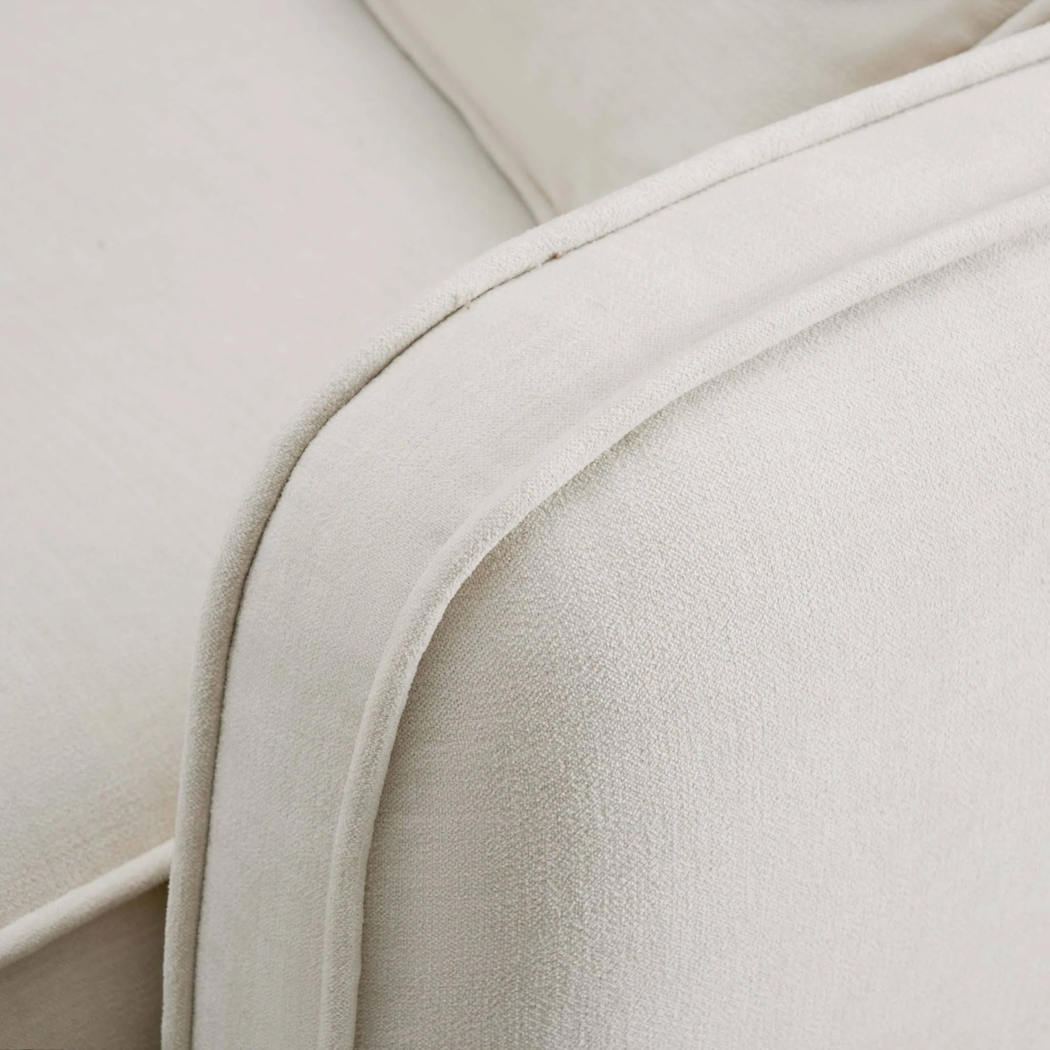 Travie Sand Upcycled Linen RAF Corner Chair - Image 4