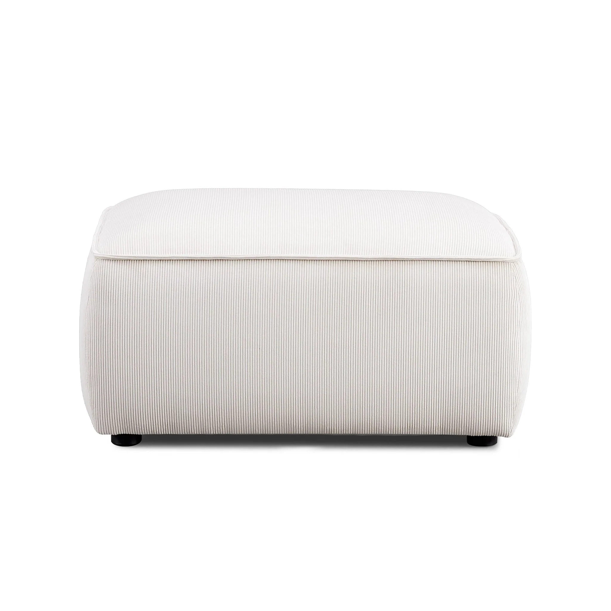 Travie White Sand Performance Corduroy Velvet Ottoman - Image 2