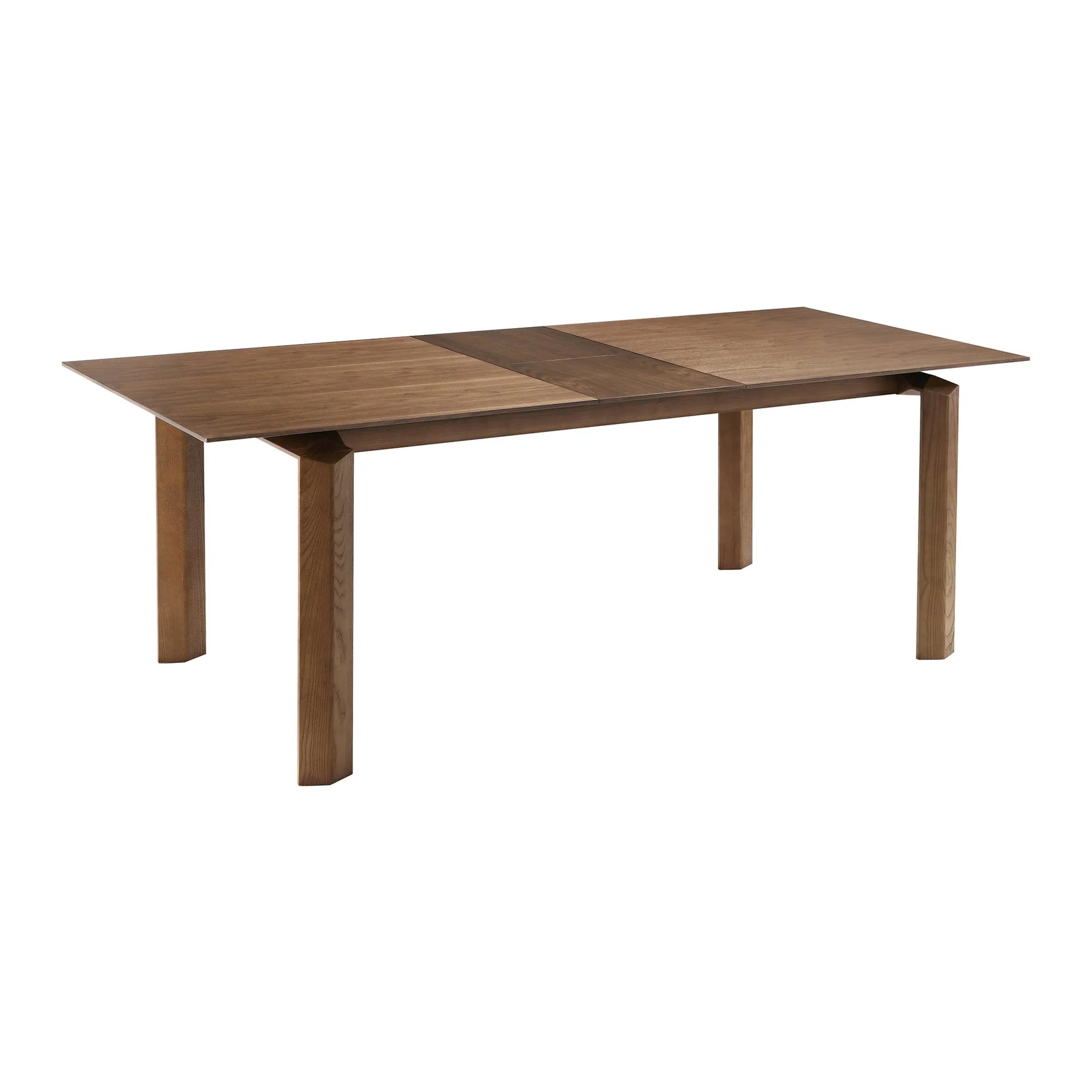 Treviso Mid-Century Extension Dining Table in Walnut Finish and Top - Image 2