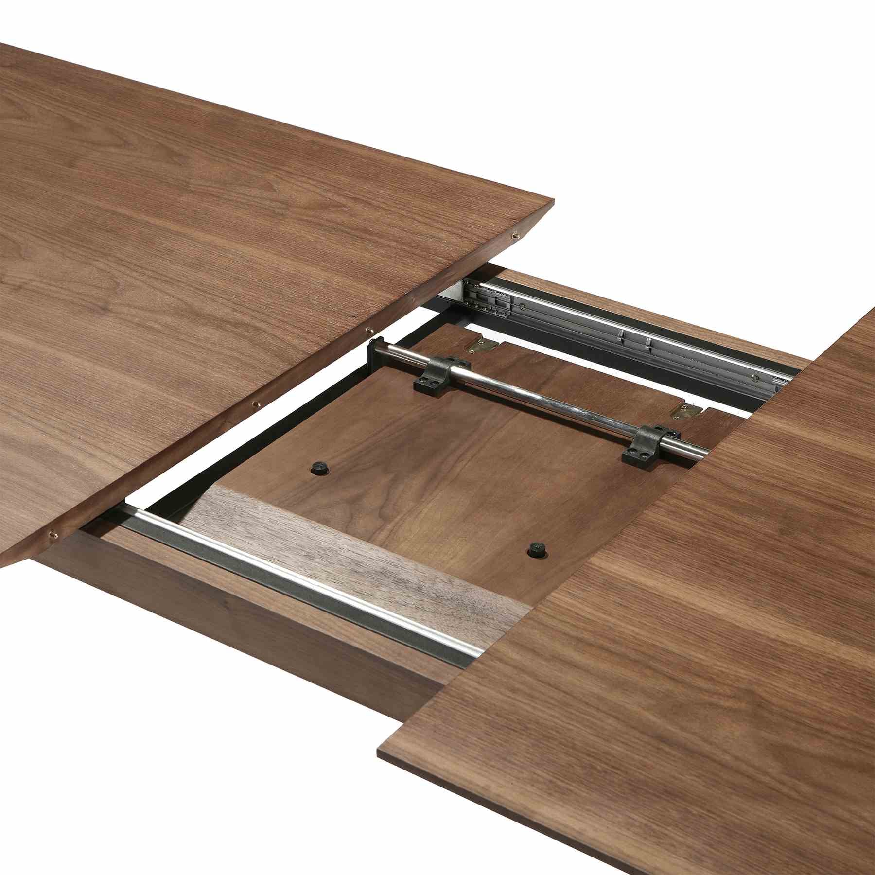 Treviso Mid-Century Extension Dining Table in Walnut Finish and Top - Image 5