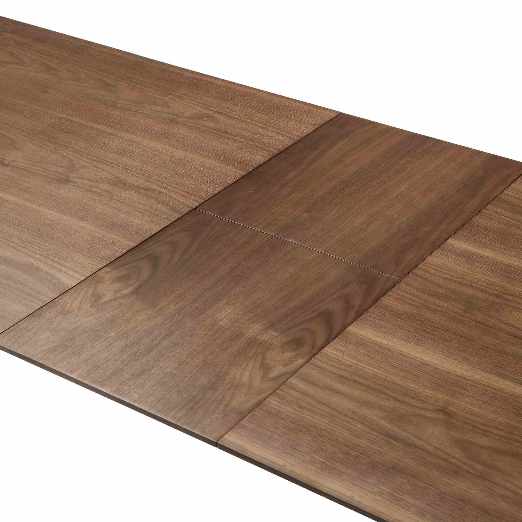 Treviso Mid-Century Extension Dining Table in Walnut Finish and Top - Image 6