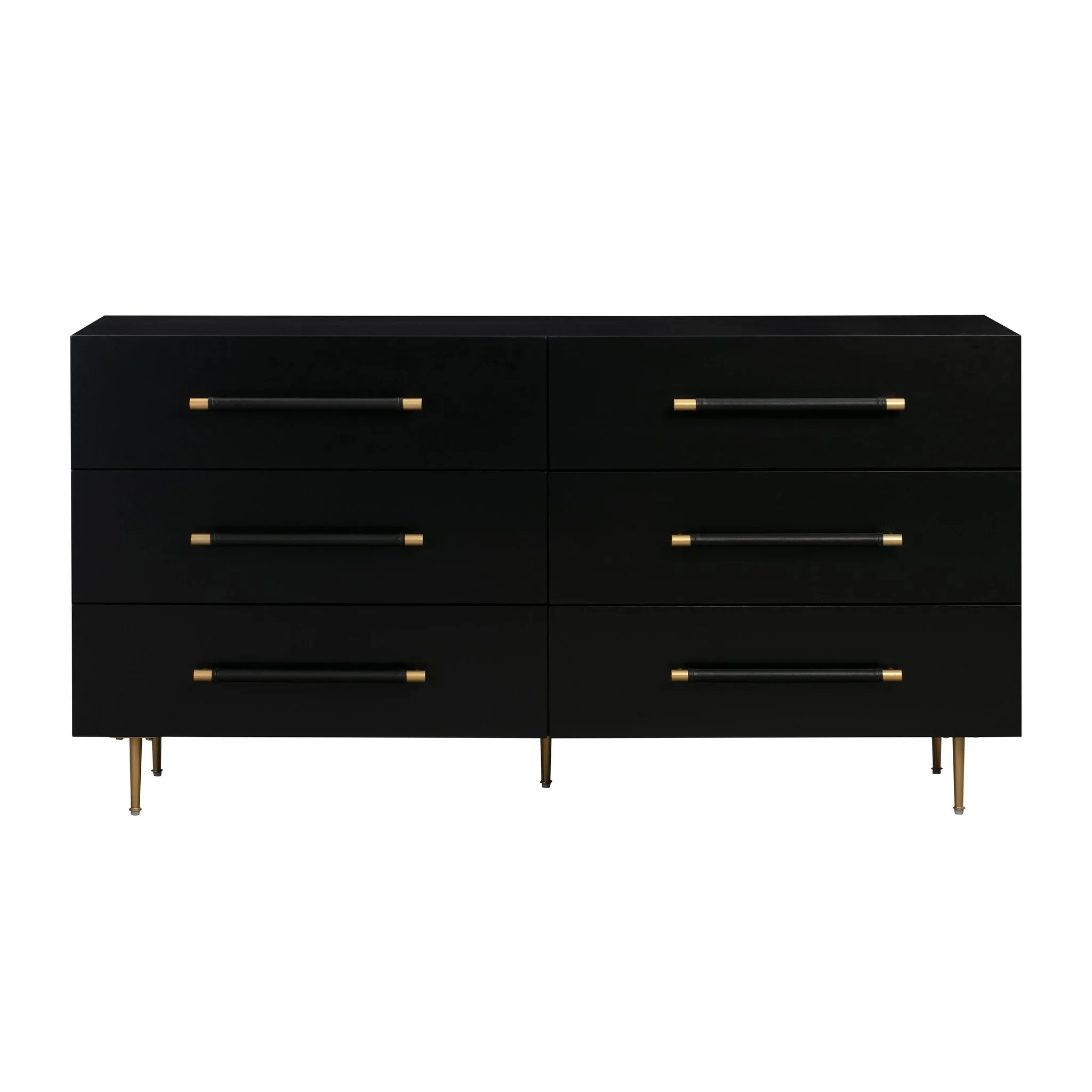 Trident Black 6 Drawer Dresser - Image 4
