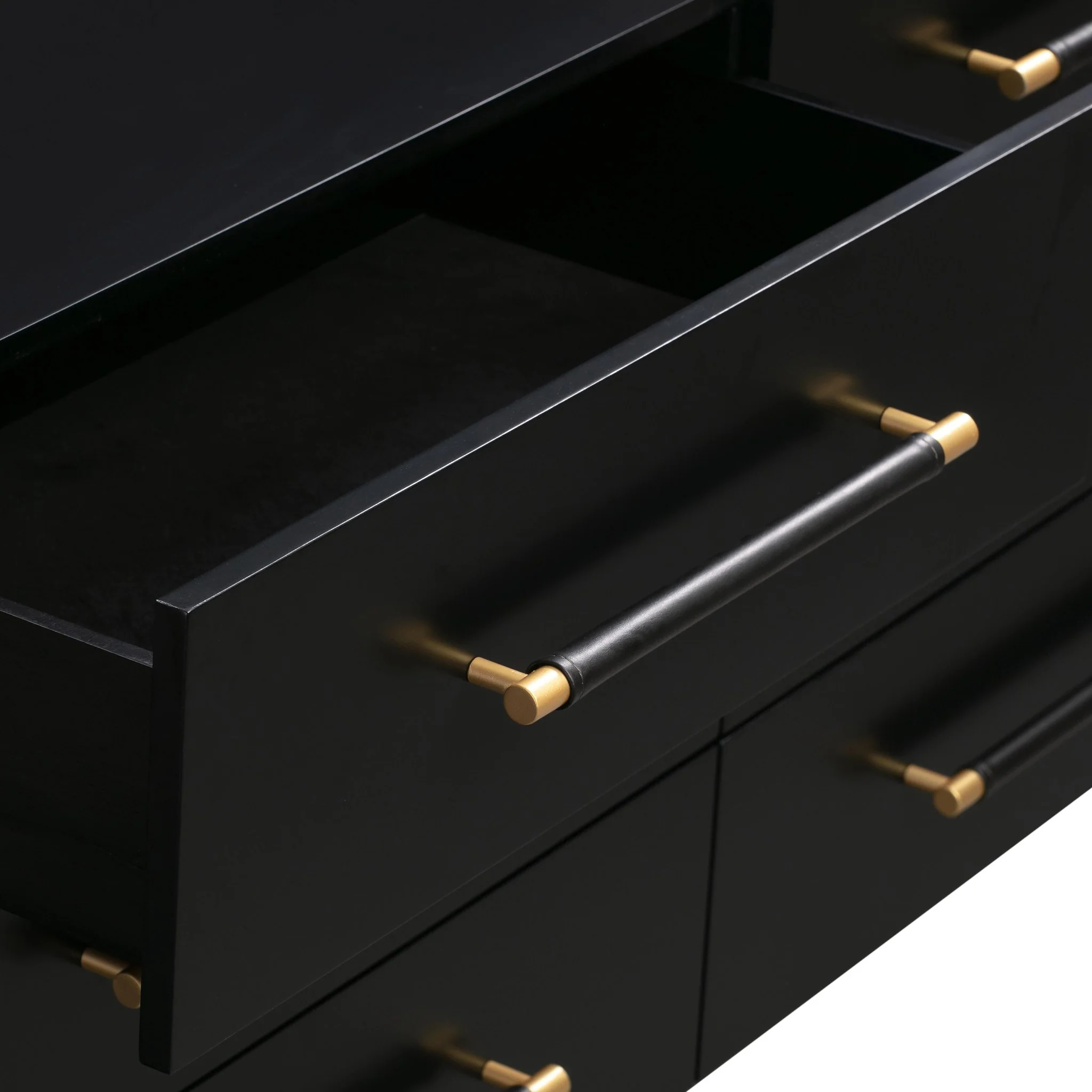 Trident Black 6 Drawer Dresser - Image 7