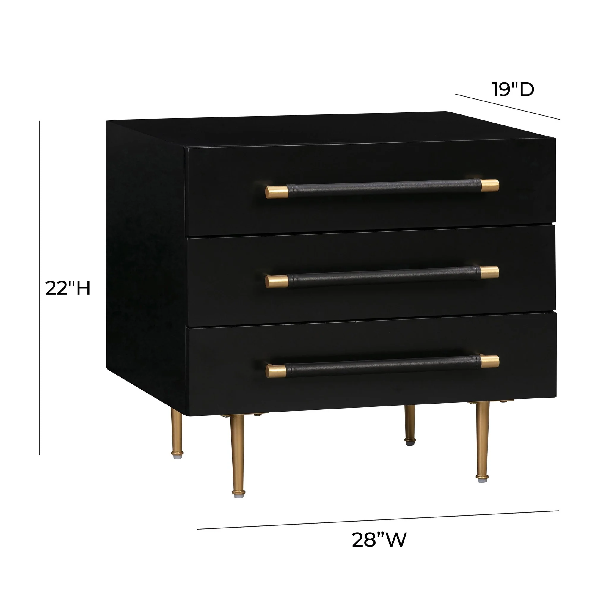 Trident Black Nightstand - Image 9