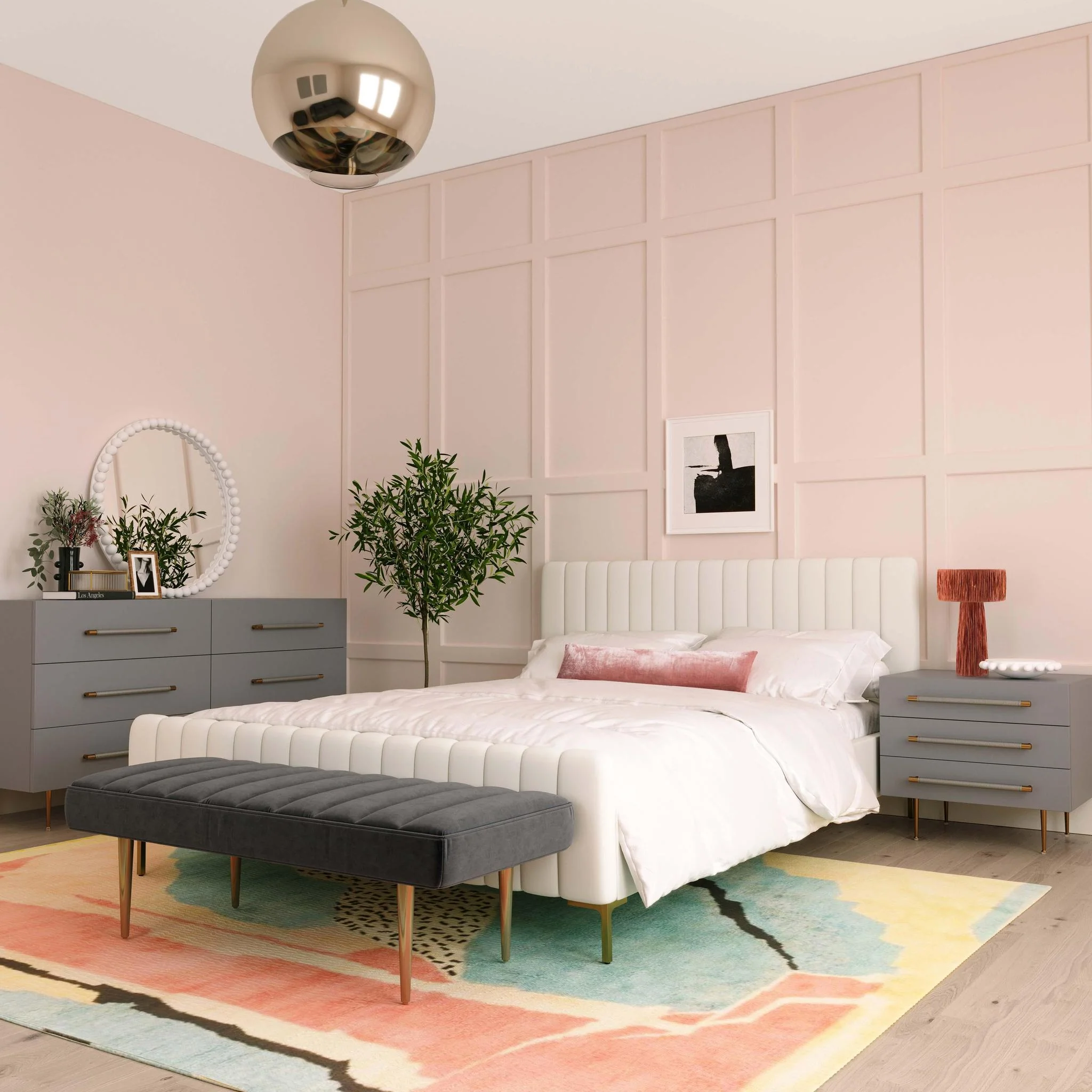 Trident Grey 6 Drawer Dresser - Image 2