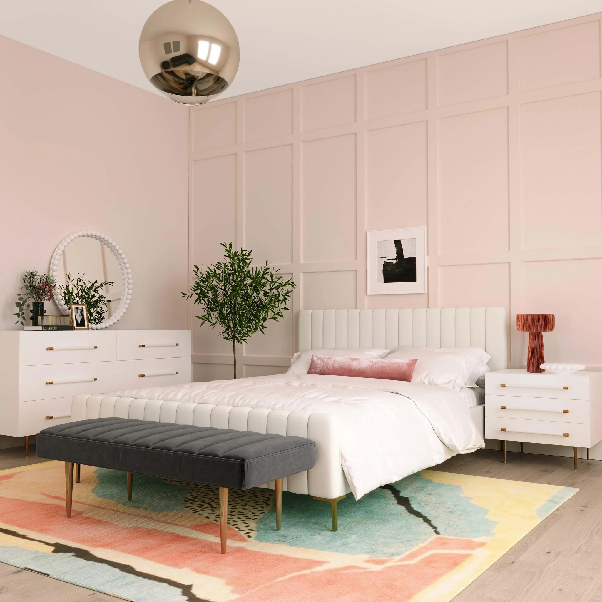 Trident White 6 Drawer Dresser - Image 2