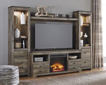 Trinell 4-Piece Entertainment Center with Electric Fireplace - Image 3