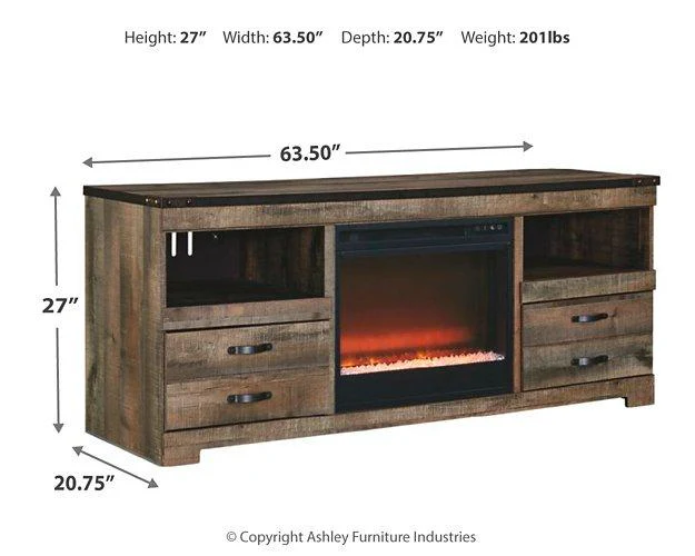 Trinell 63" TV Stand with Electric Fireplace - Image 19