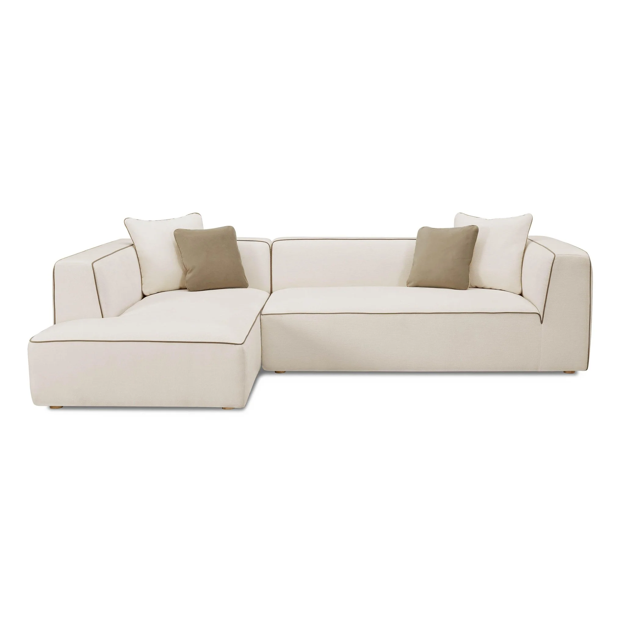 Tristine Cream Linen LAF Sectional - Image 3