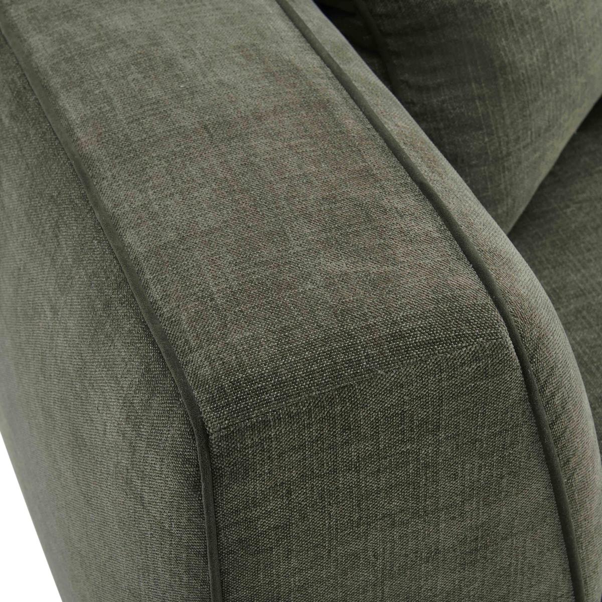 Tristine Olive Green Upcycled Basketweave Sofa - Image 5