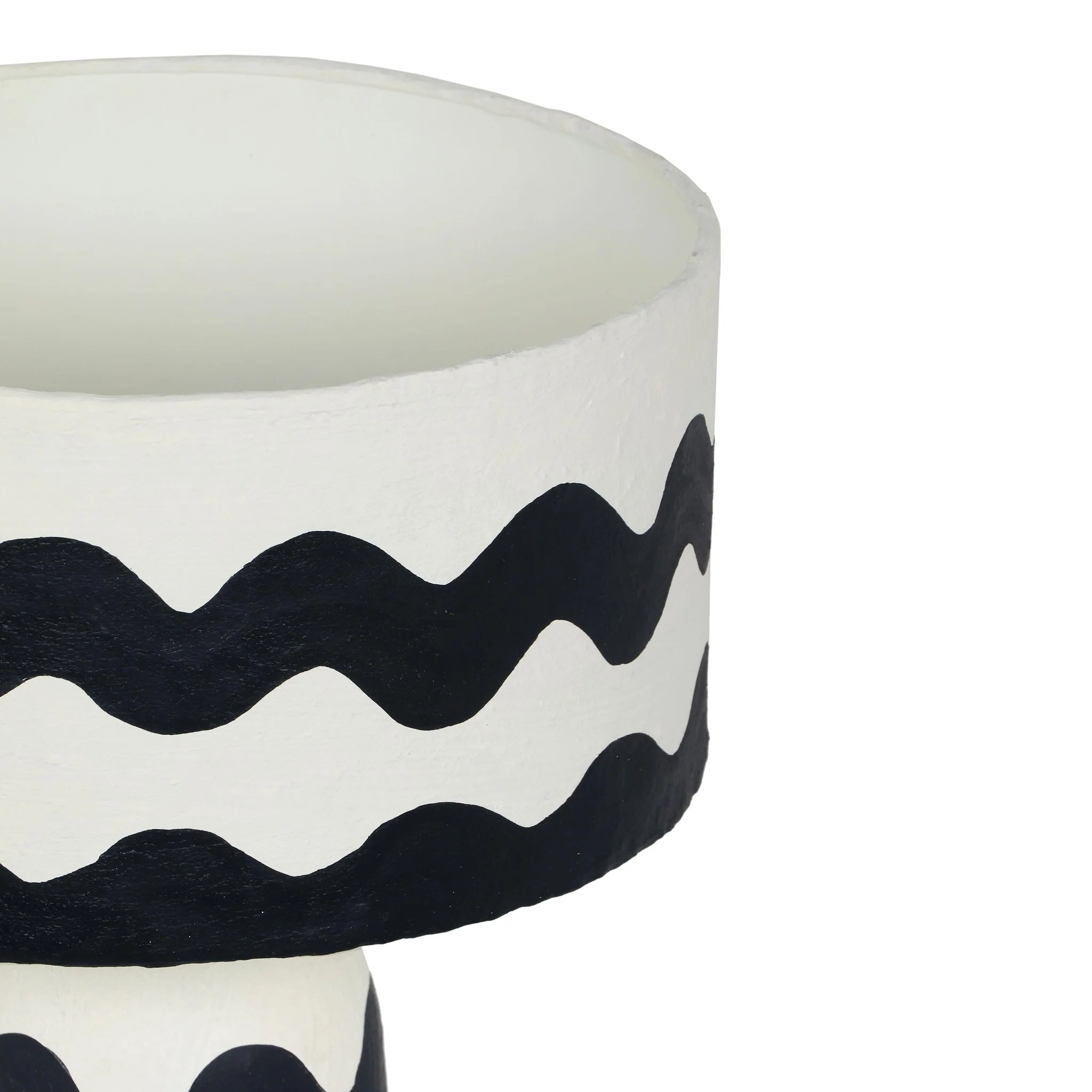 Tropea Black Waves Papier Mache Table Lamp - Image 4