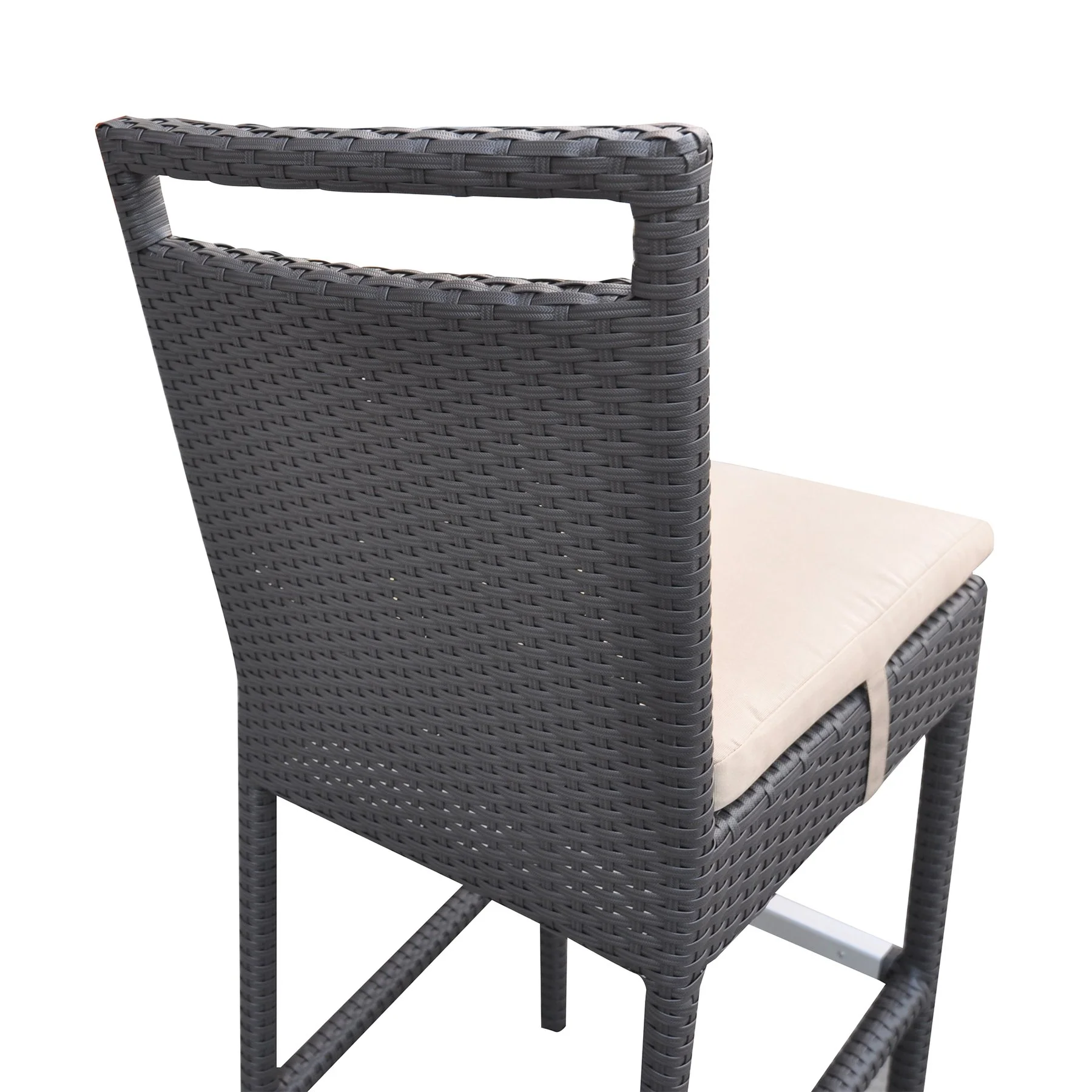 Tropez Outdoor Patio Wicker Bar Set (Table with 2 barstools) - Image 10