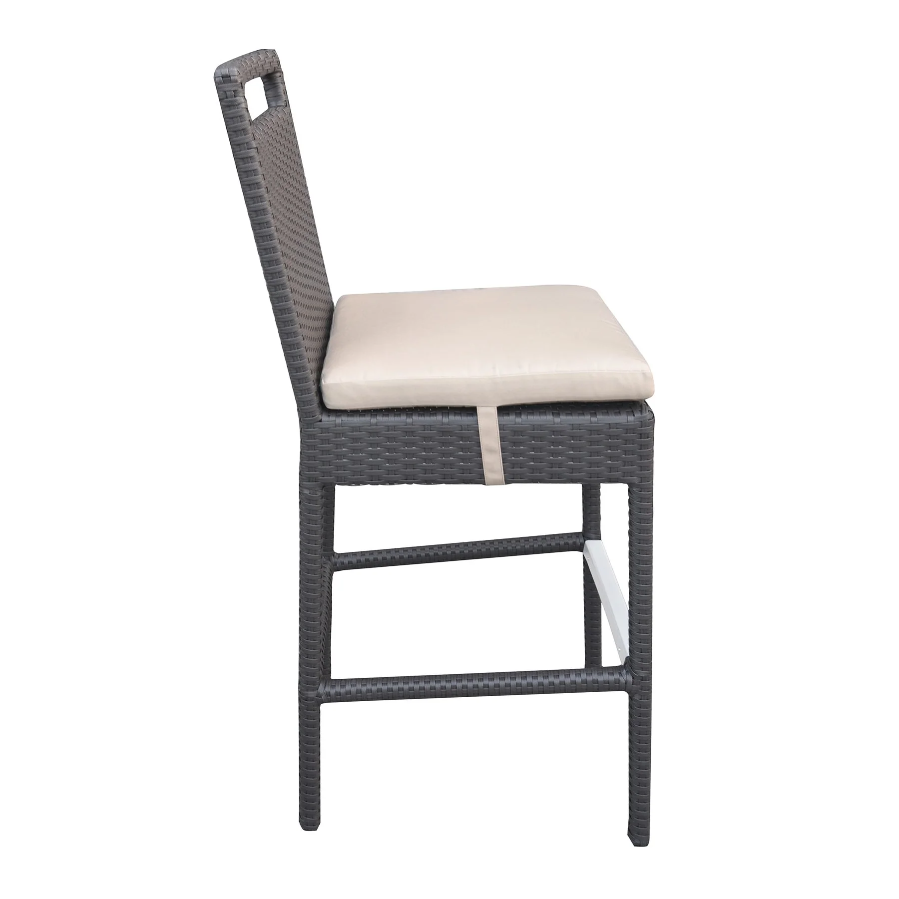 Tropez Outdoor Patio Wicker Bar Set (Table with 2 barstools) - Image 7