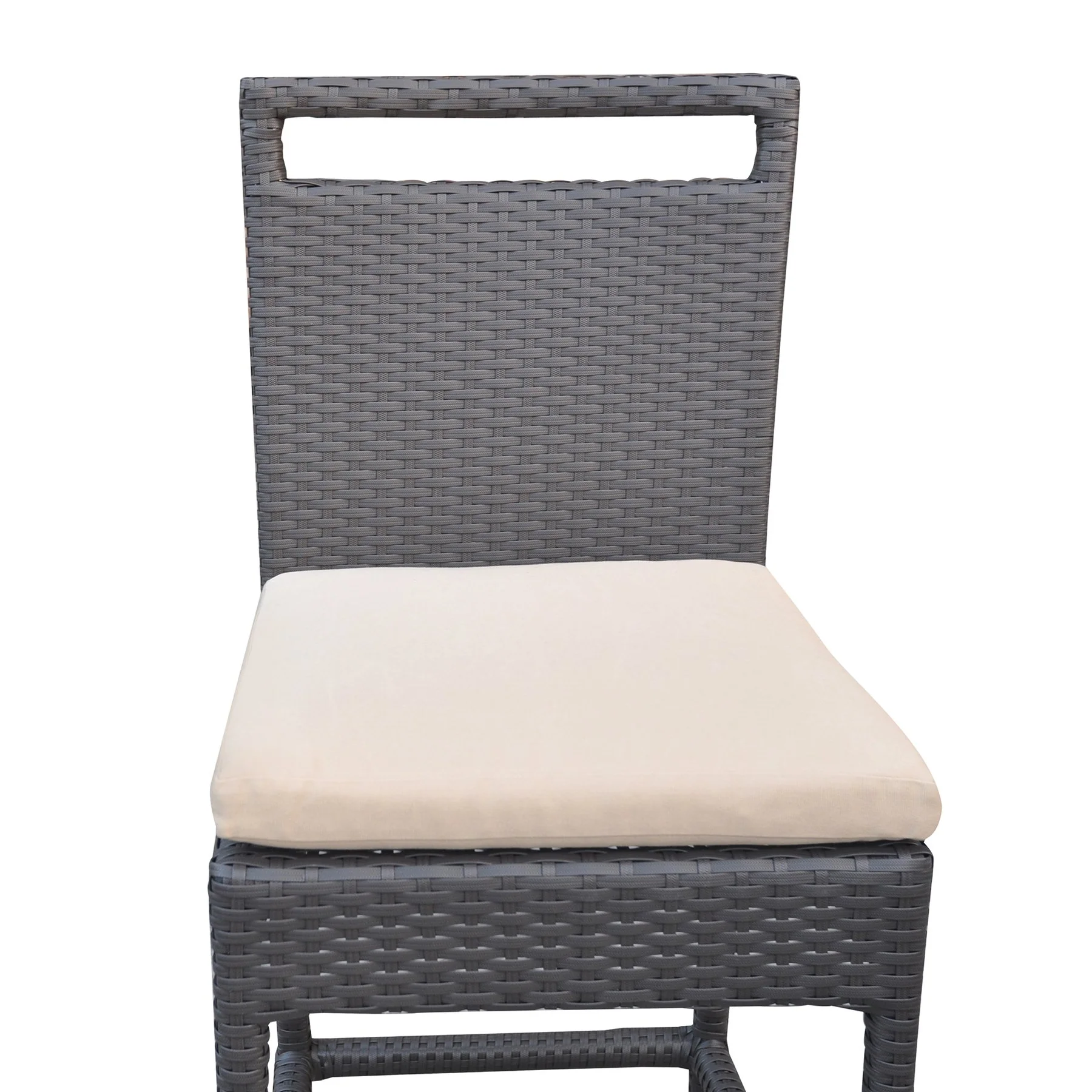 Tropez Outdoor Patio Wicker Bar Set (Table with 2 barstools) - Image 9
