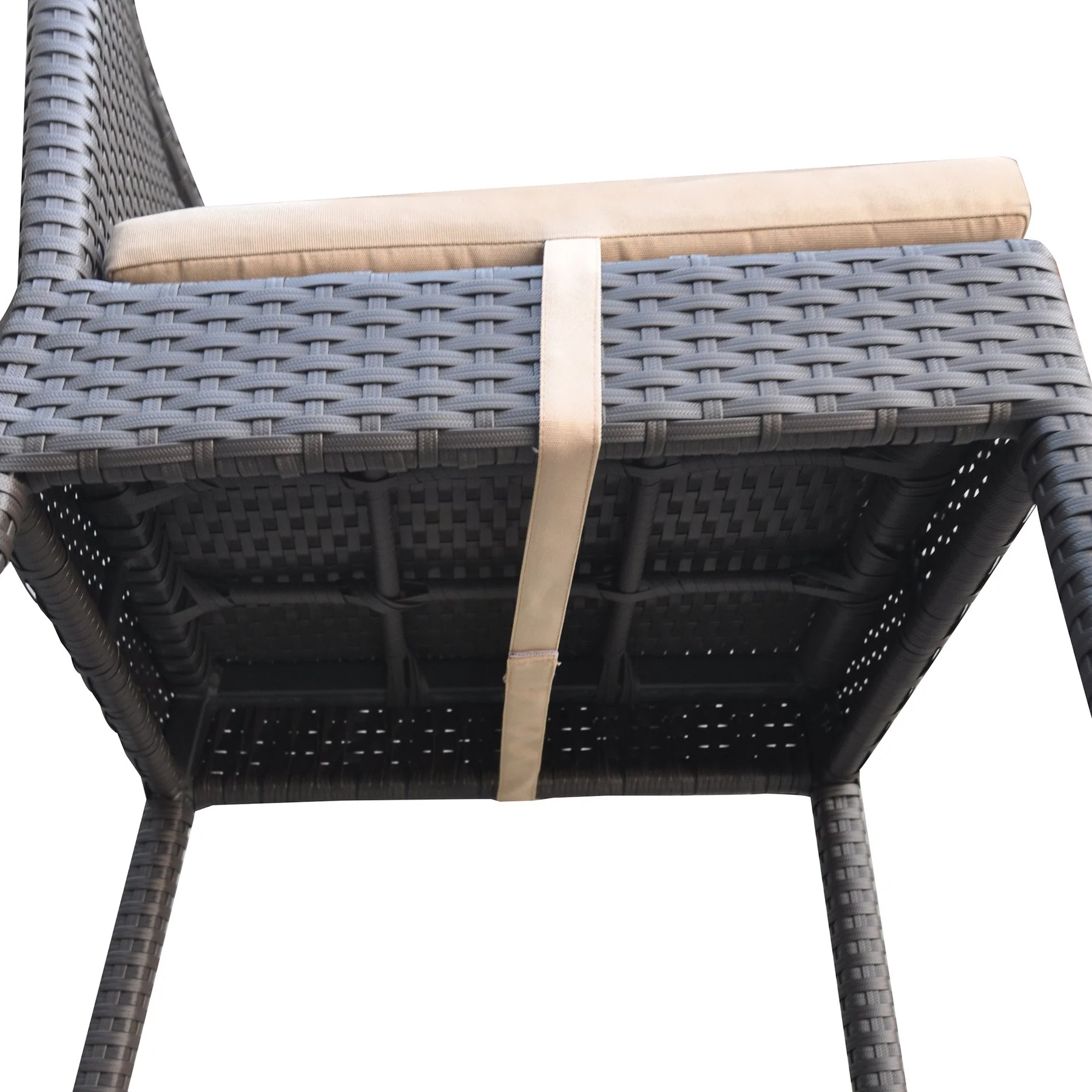 Tropez Outdoor Patio Wicker Bar Set (Table with 4 barstools) - Image 6