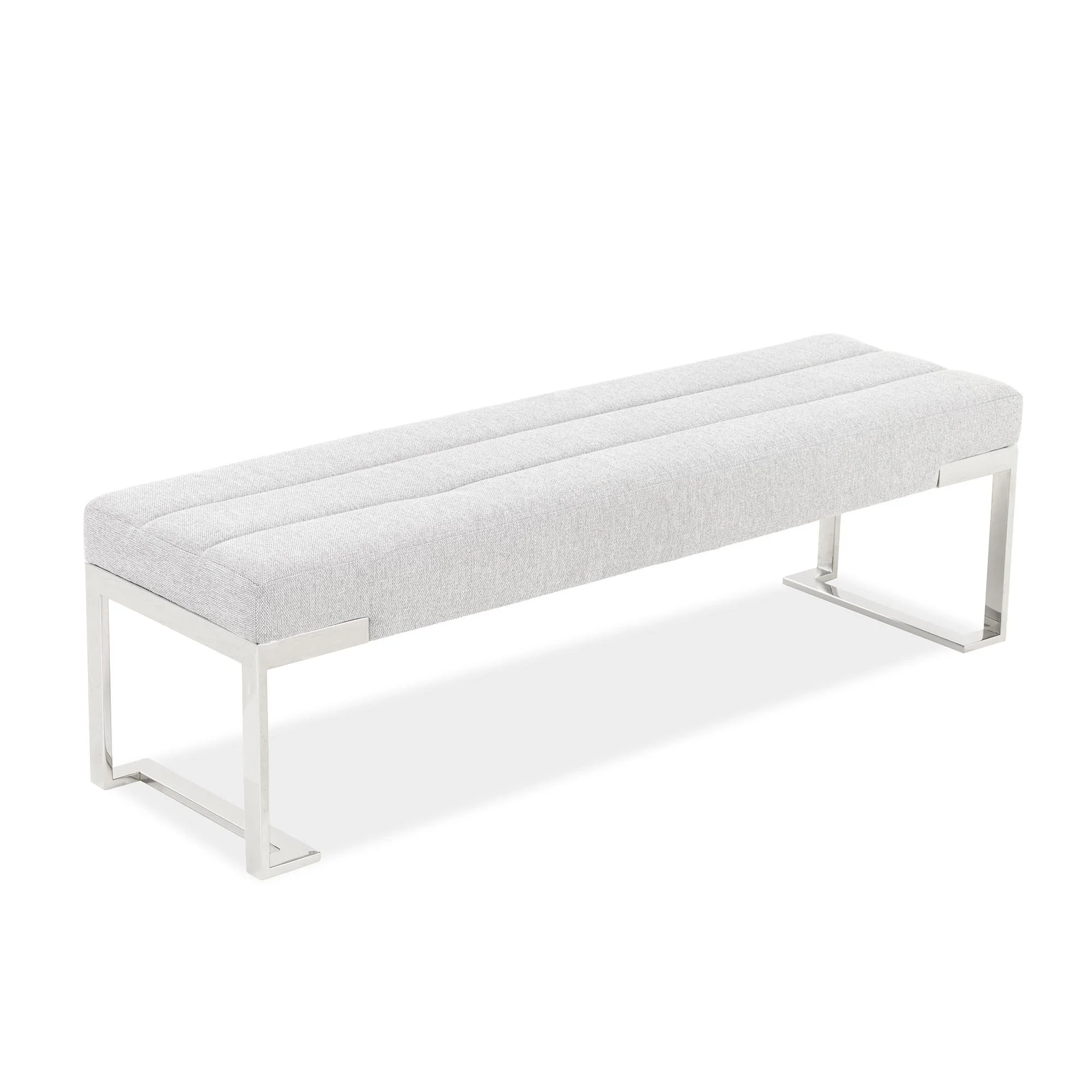 Tulip Accent Bench - Gray/Chrome - Image 2