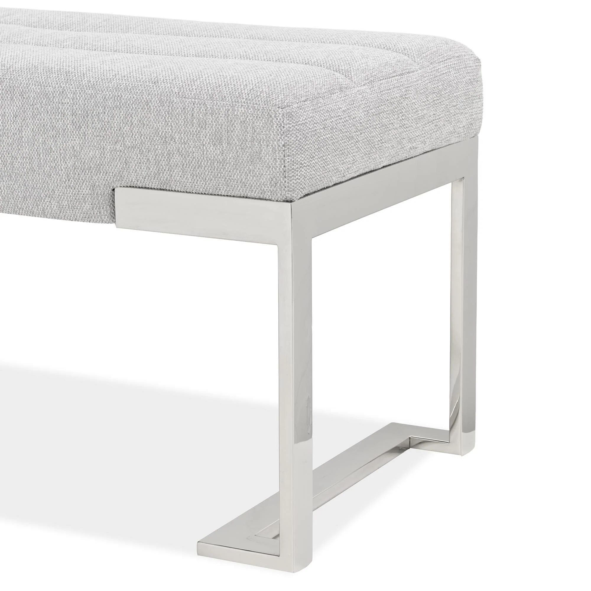 Tulip Accent Bench - Gray/Chrome - Image 5