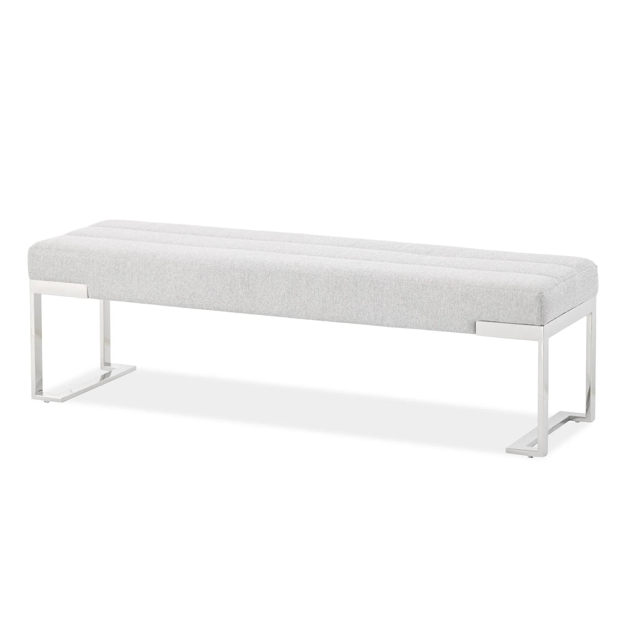 Tulip Accent Bench - Gray/Chrome - Image 7