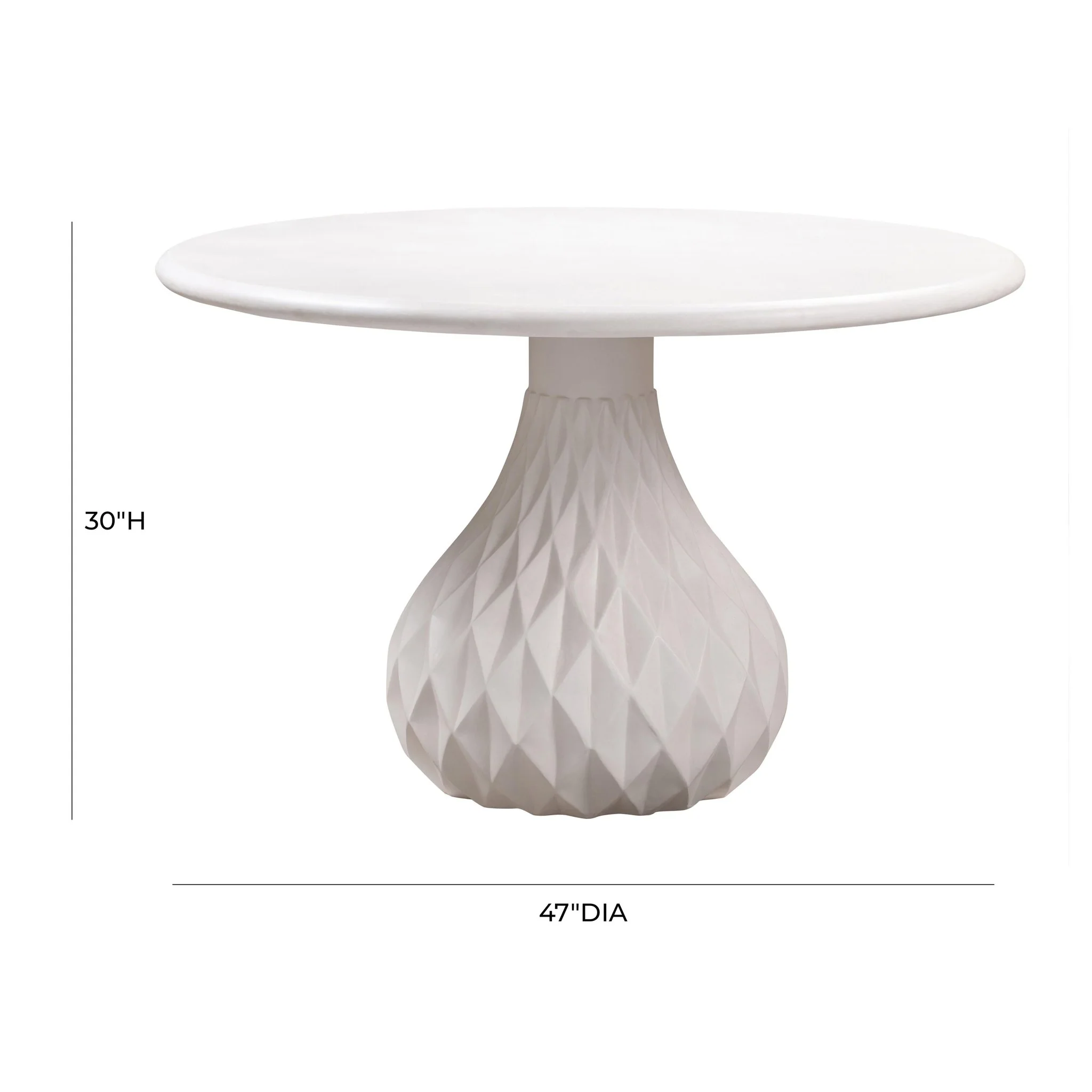 Tulum Ivory Concrete Dining Table - Image 6