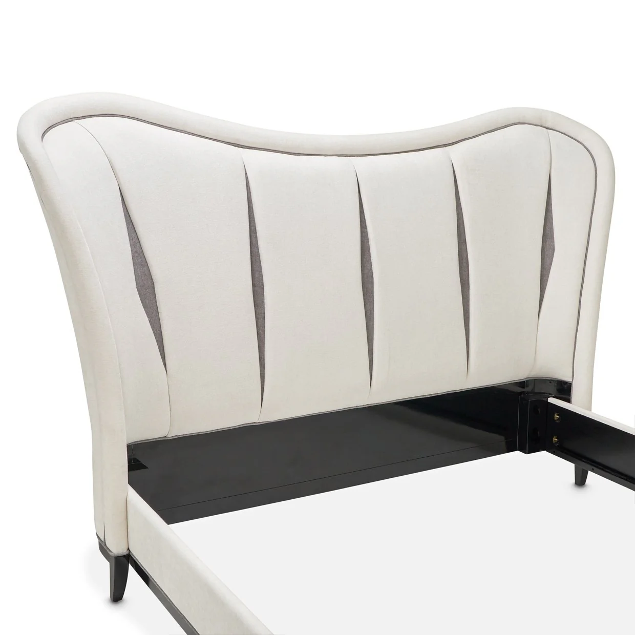 Tuxedo Eastern King Upholstered Bed - Piano Keyboard - Image 6