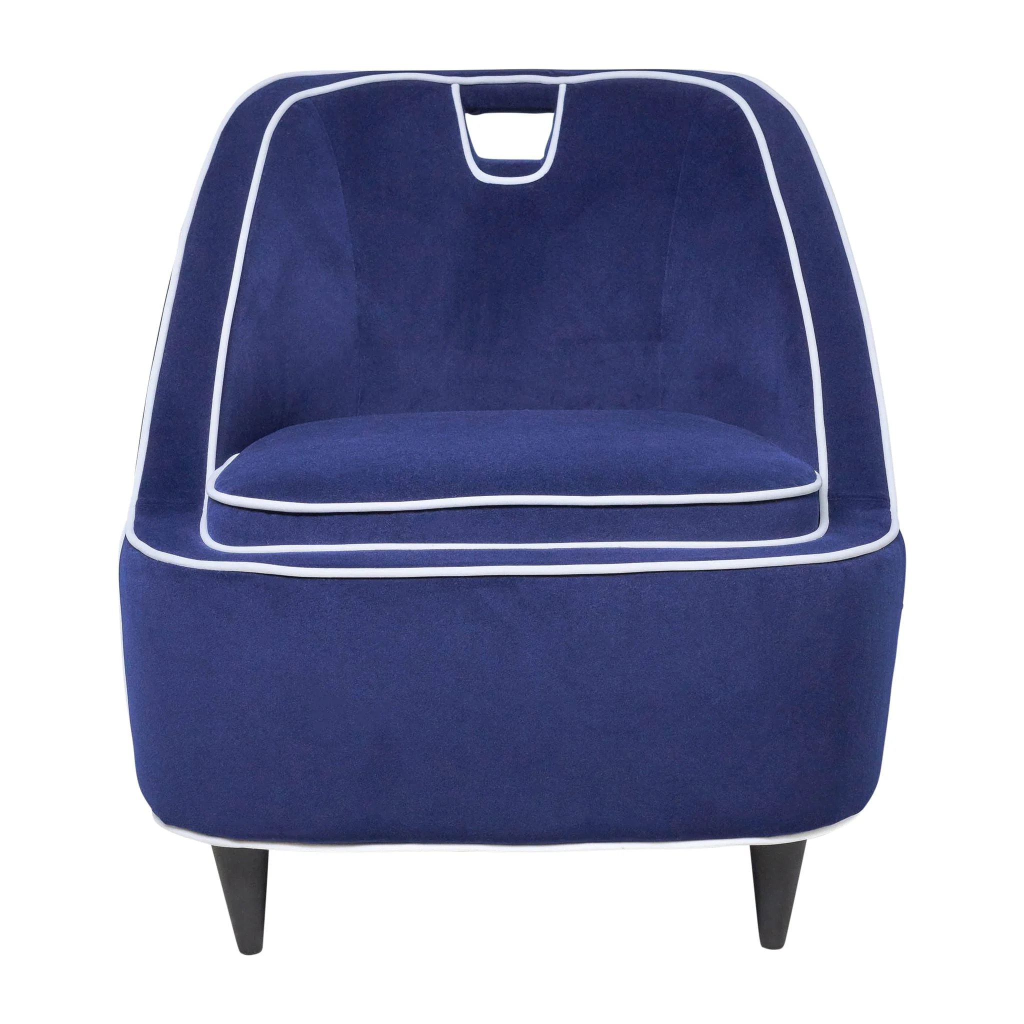 Two-toned Accent Chair - Dark Blue  Kd - Image 2