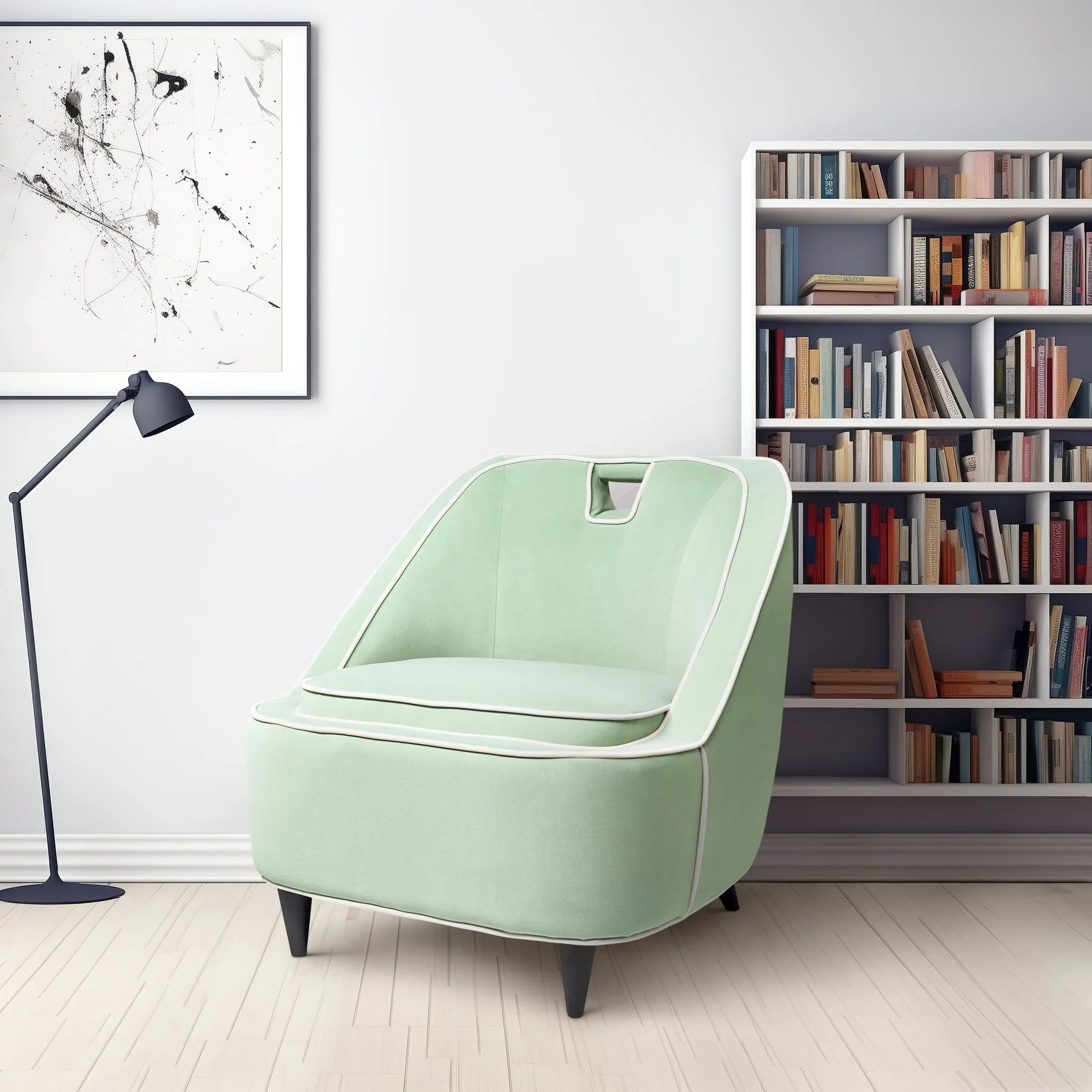 Two-toned Accent Chair - Green Kd - Image 9