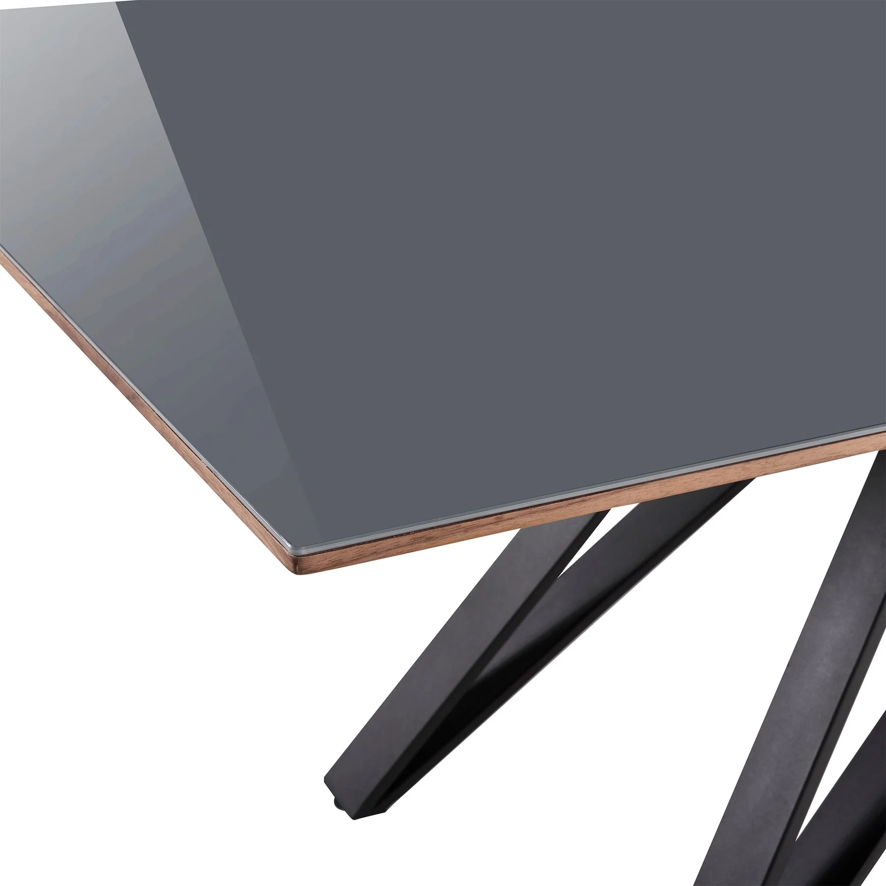 Urbino Alison 5 Piece Dining Set with Gray Fabric Chairs - Image 6