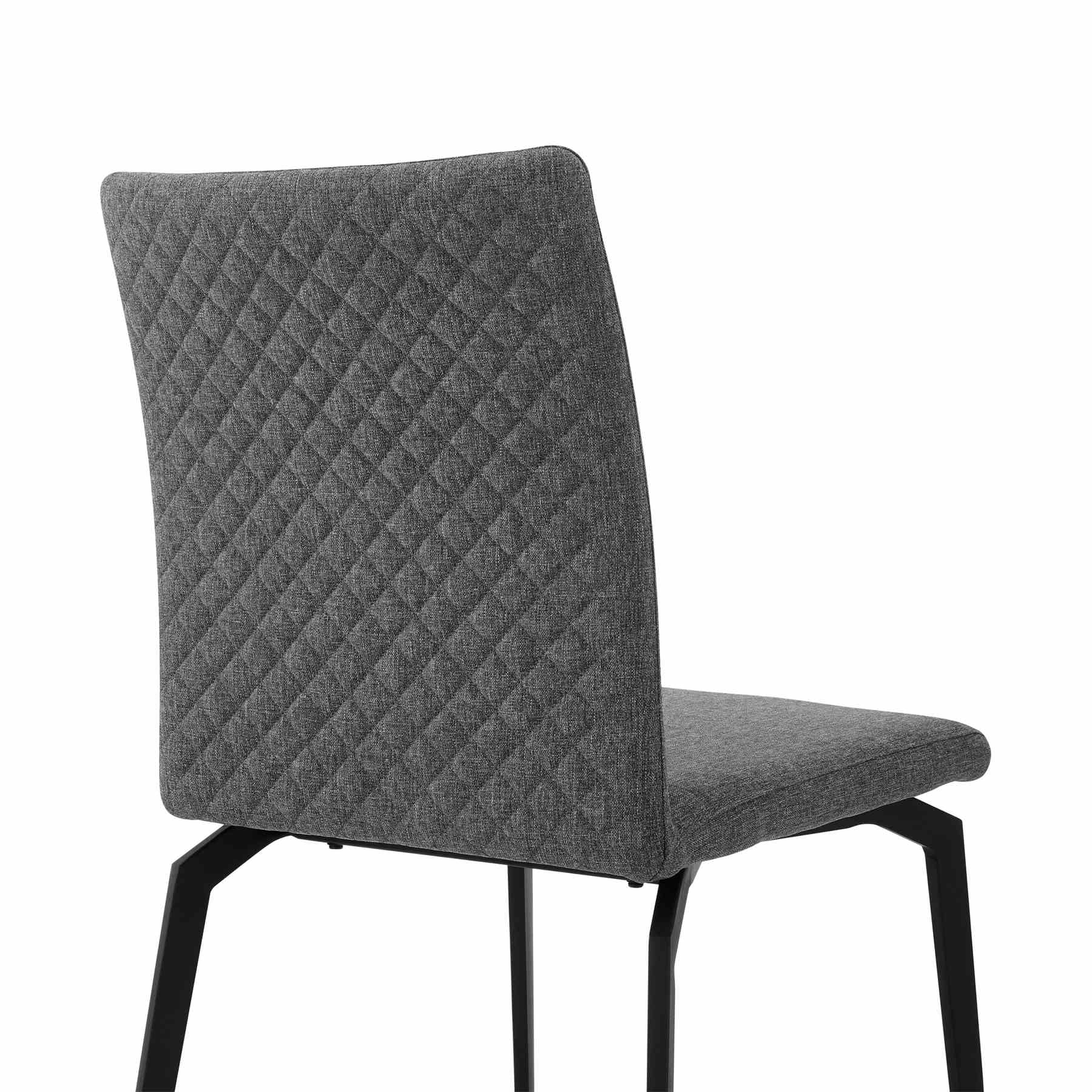 Urbino Lyon 7 Piece Dining Set with Gray Fabric Chairs - Image 12