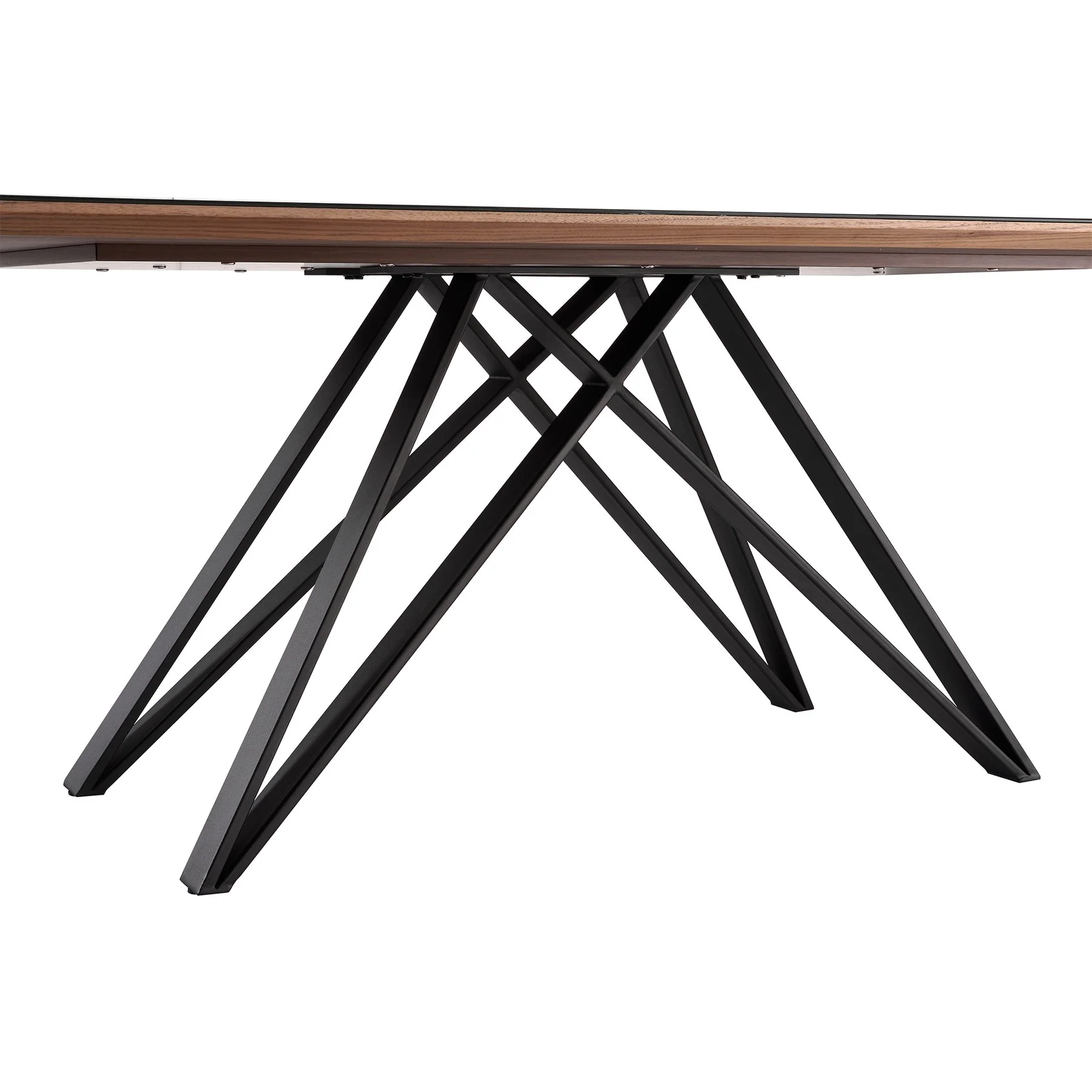 Urbino Lyon 7 Piece Dining Set with Gray Fabric Chairs - Image 5