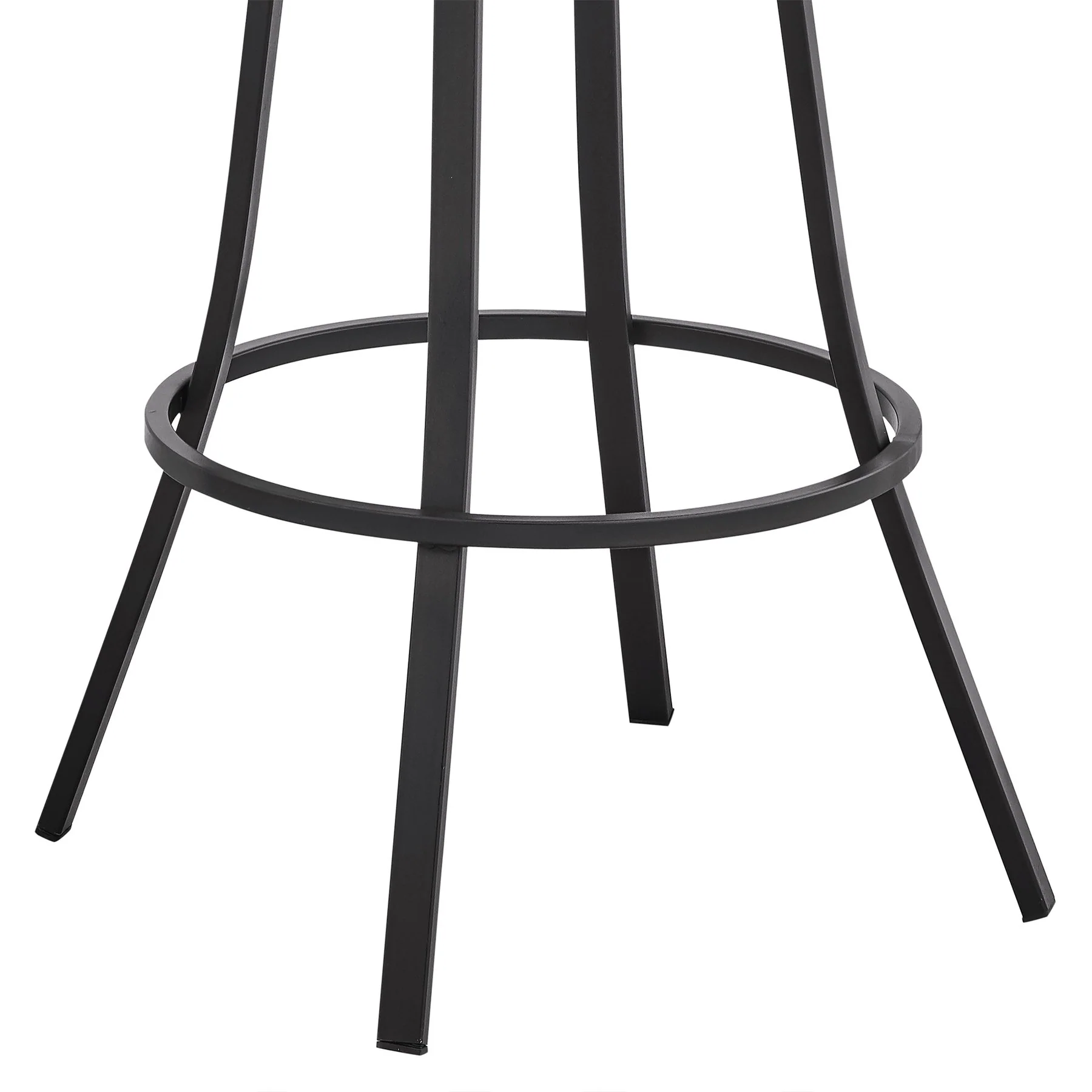 Valerie 30" Swivel Brown Faux Leather and Java Brown Metal Bar Stool - Image 8
