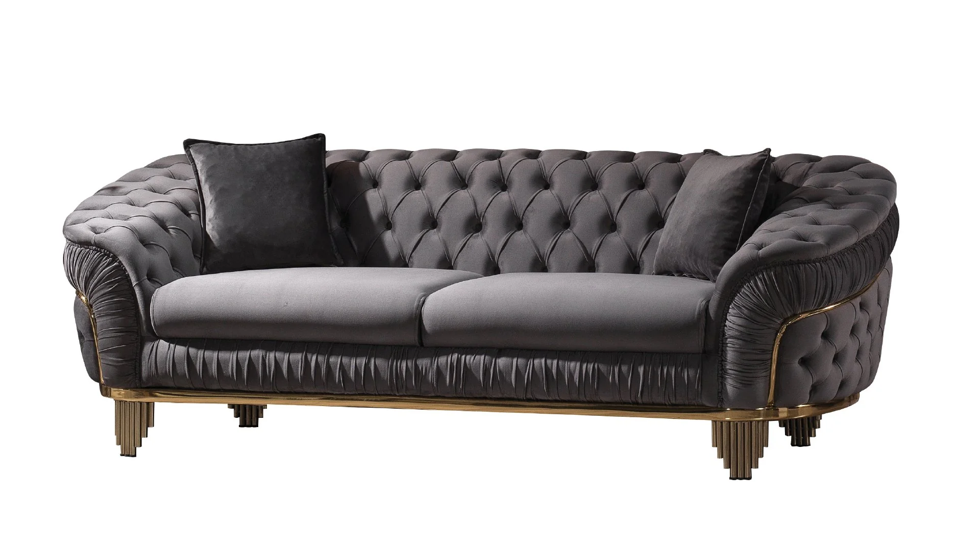 Vanessa 2PC Living Room Set Gray - Image 2