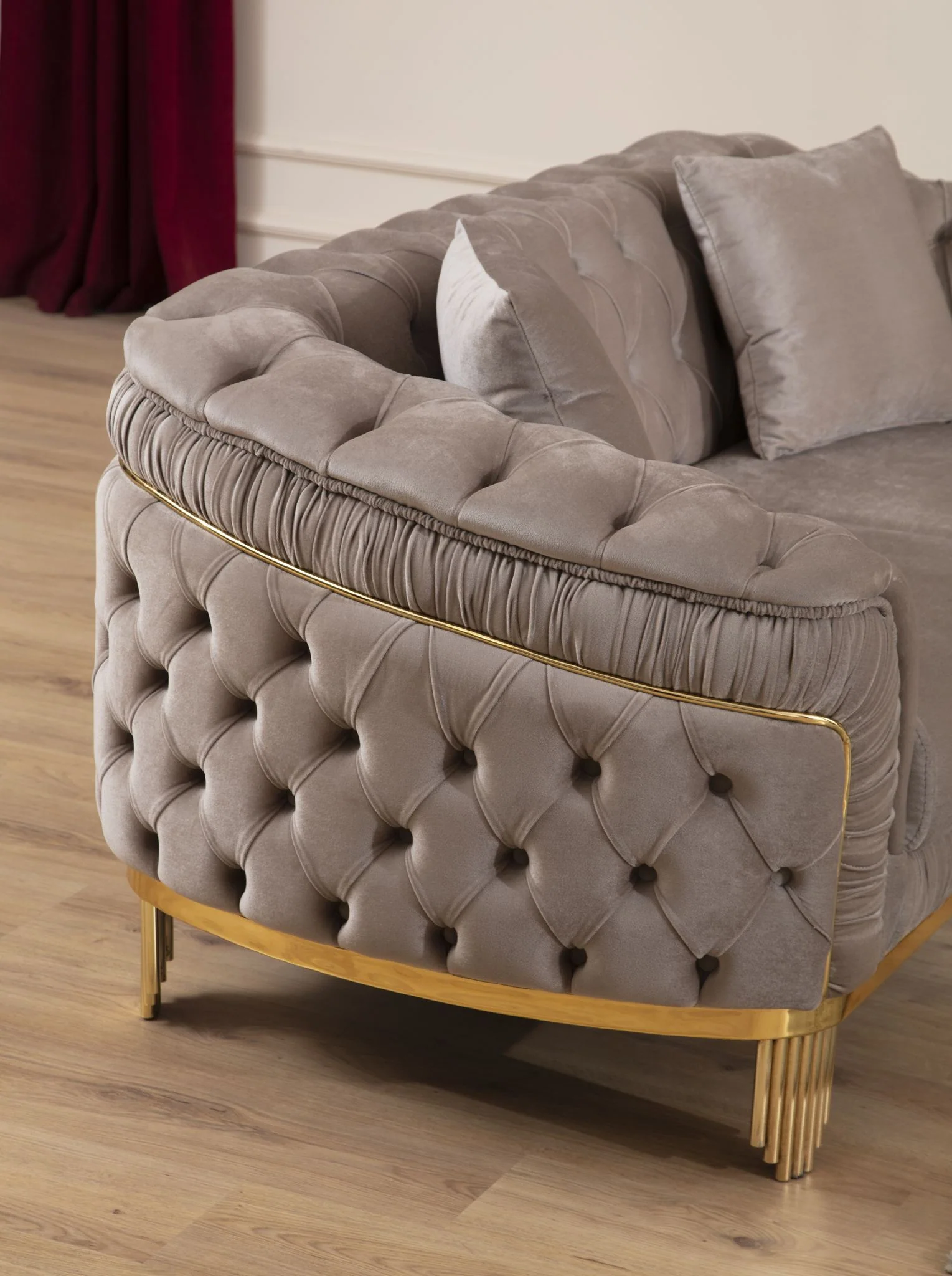 Vanessa 2PC Living Room Set Taupe - Image 10