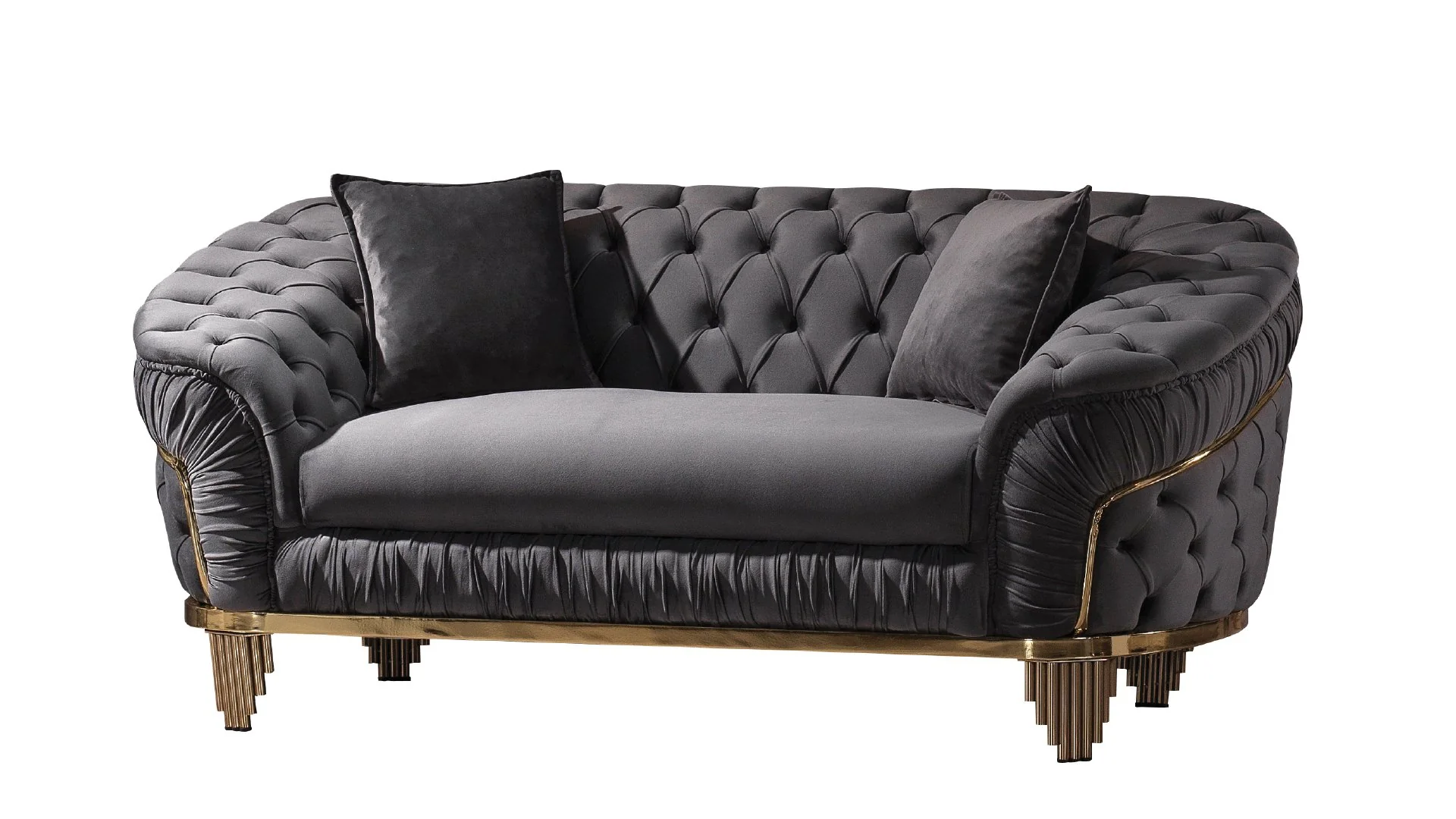 Vanessa 3 Pc Living Room set Gray - Image 8