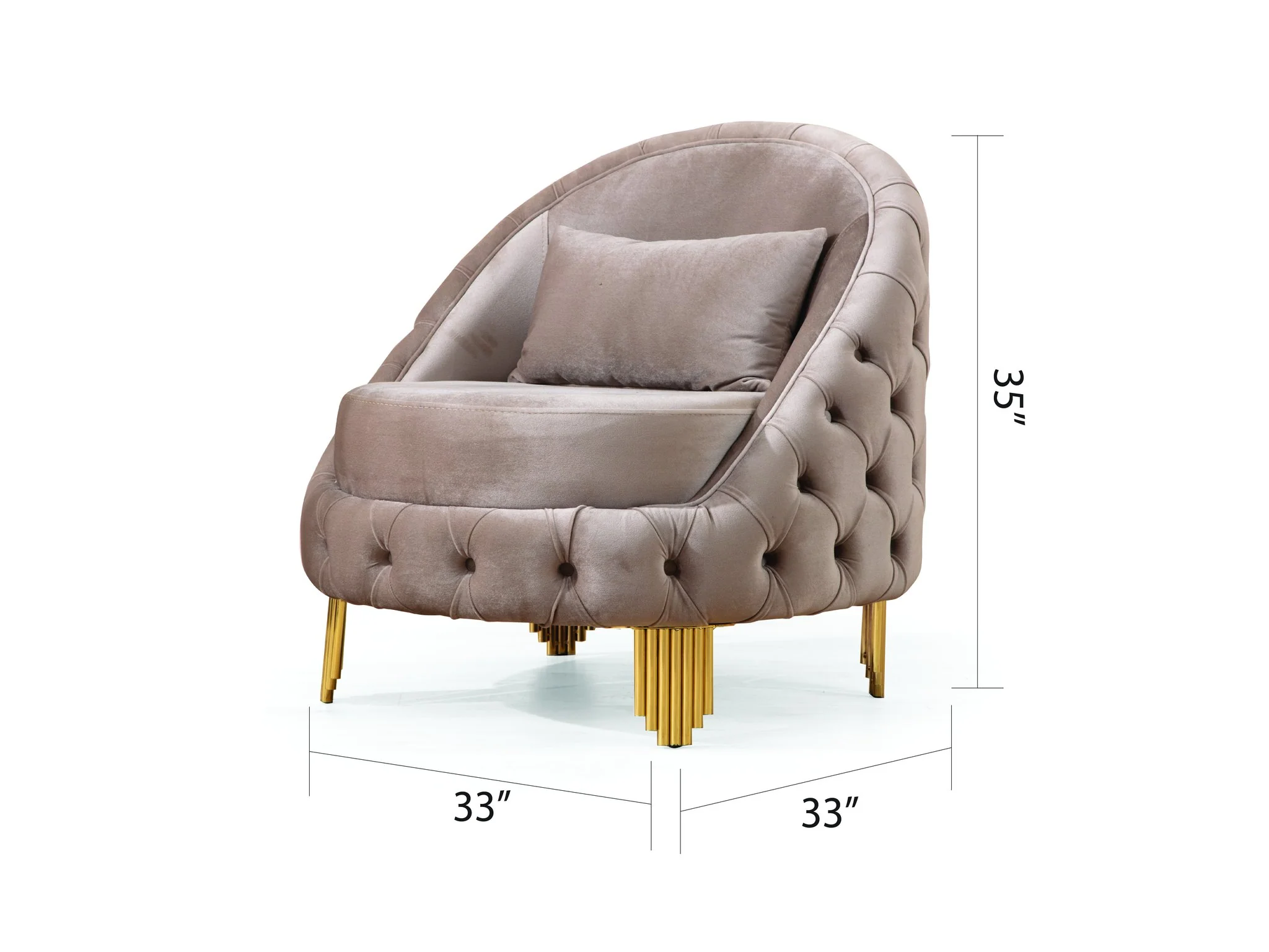 Vanessa 3 Pc Living Room set Taupe - Image 13