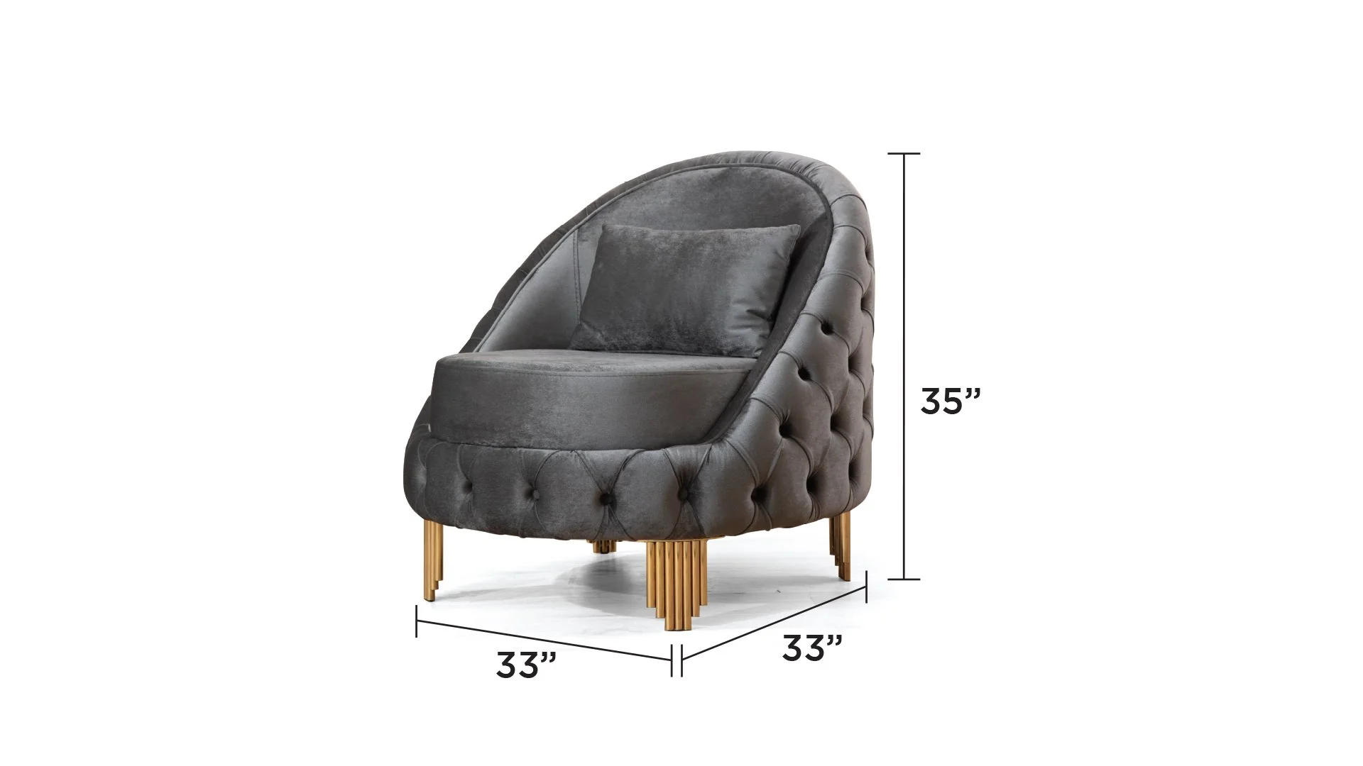 Vanessa Chair Gray - Image 2
