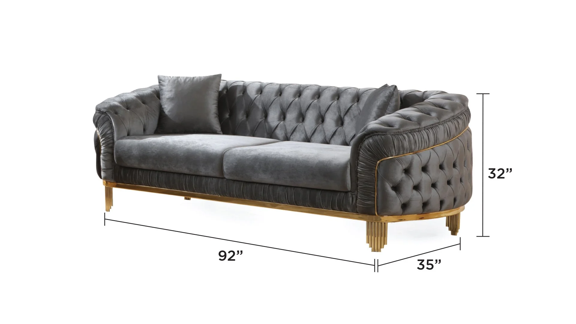 Vanessa Sofa Gray - Image 7