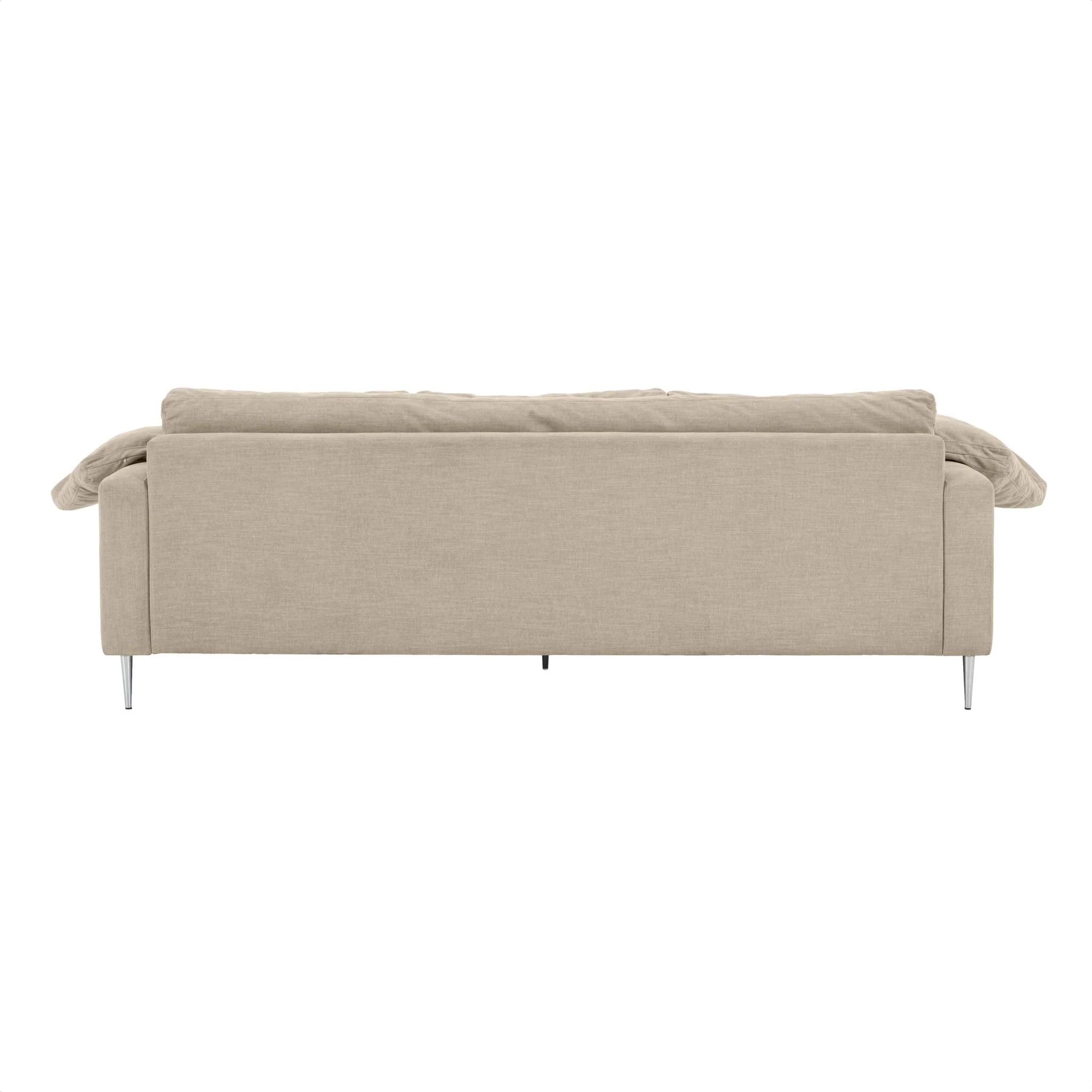Vari Beige Textured Velvet Lounge Sofa - Image 7